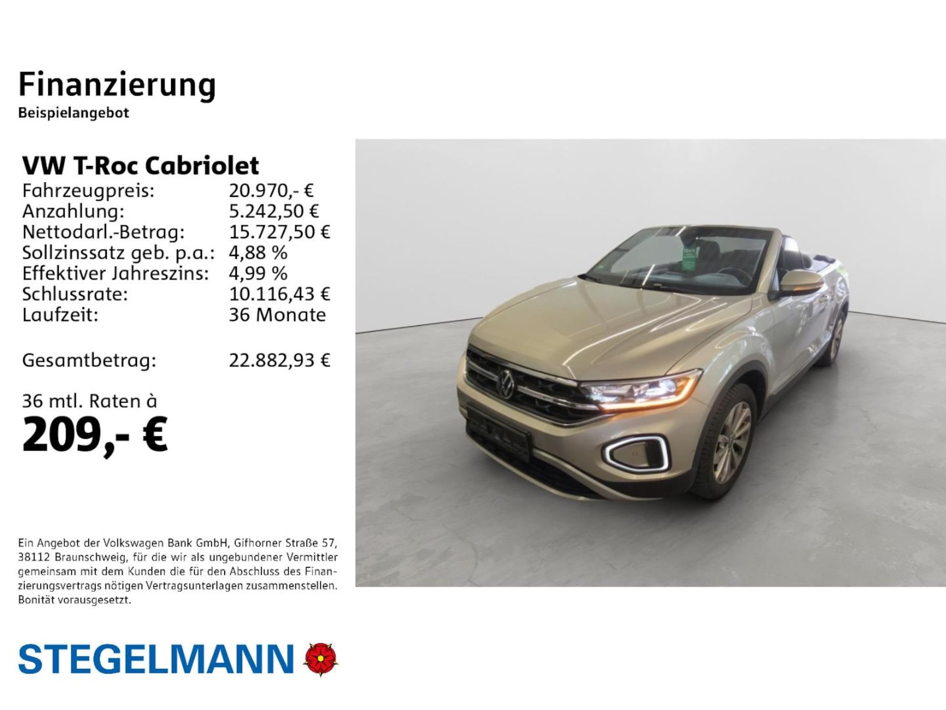Volkswagen T-Roc Cabriolet Style