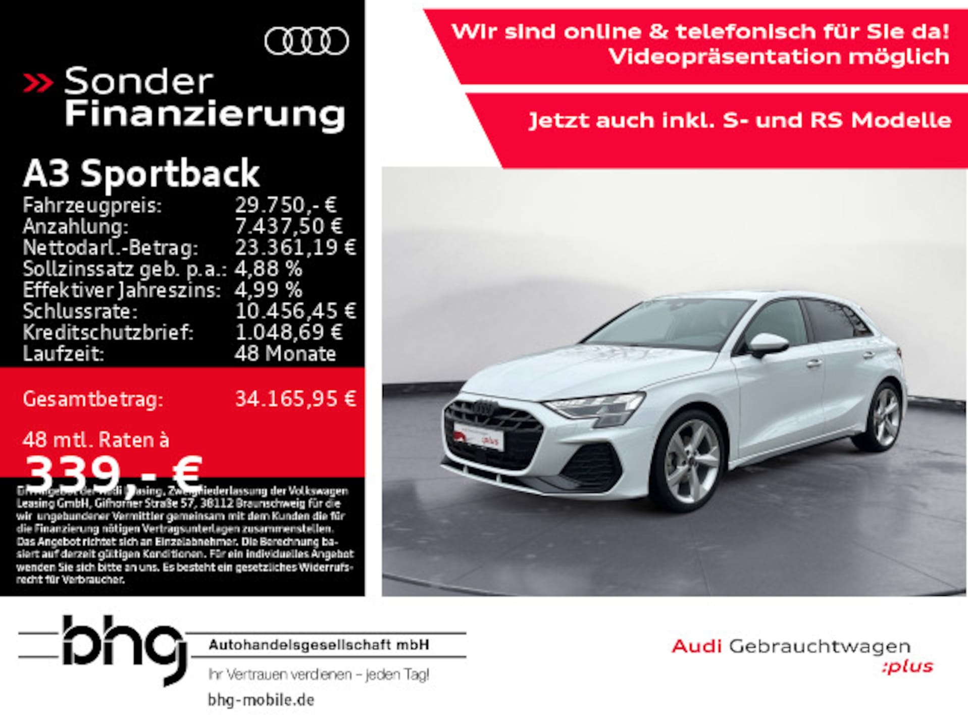 Audi A3 Sportback S line