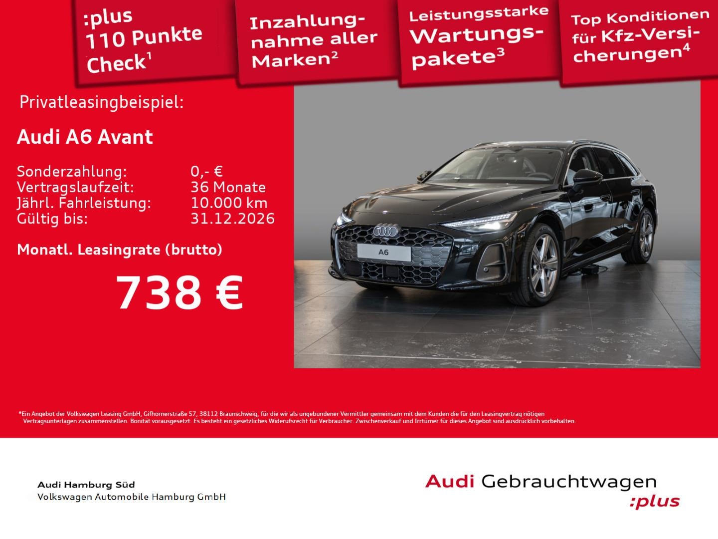 Bild über Audi A6 Avant TDI 150 kW S tronic - für weitere Informationen kontaktieren Sie den Audi Partner