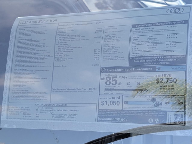 2027 Audi SQ6 e-tron