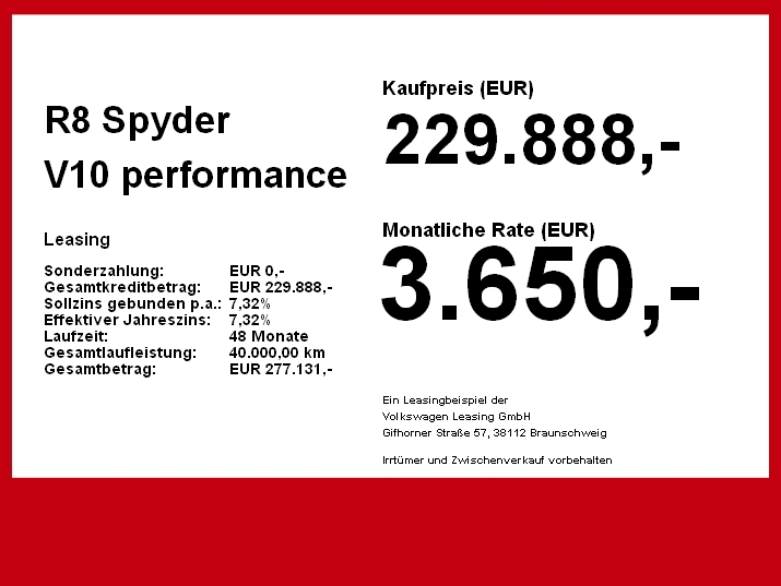 Audi R8 Spyder V10 performance quattro