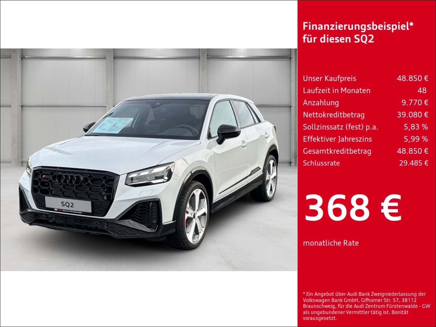Bild über Audi SQ2 TFSI quattro S tronic - für weitere Informationen kontaktieren Sie den Audi Partner