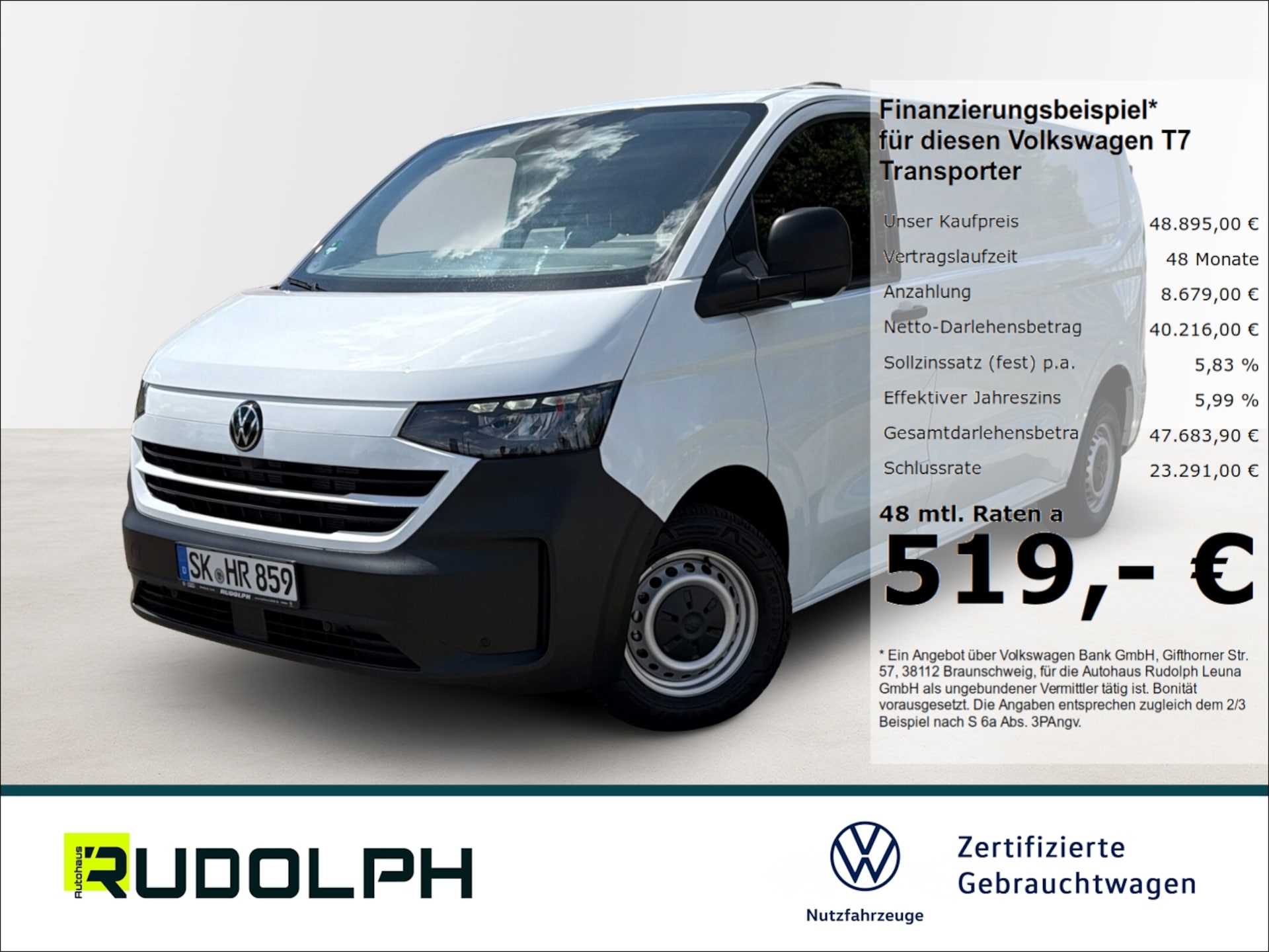 Volkswagen Transporter Kasten langer Radstand