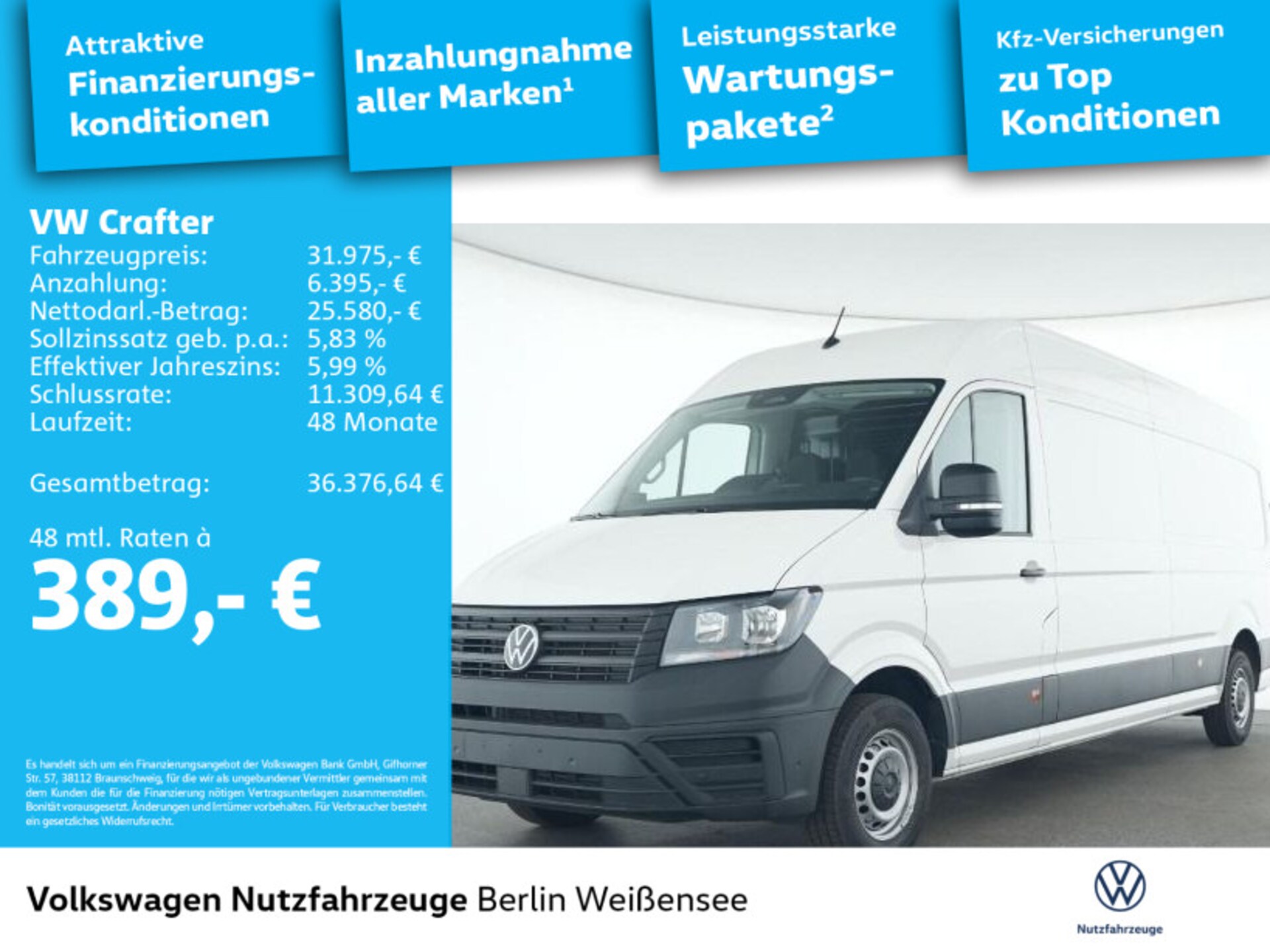 Volkswagen Crafter Kasten langer Radstand