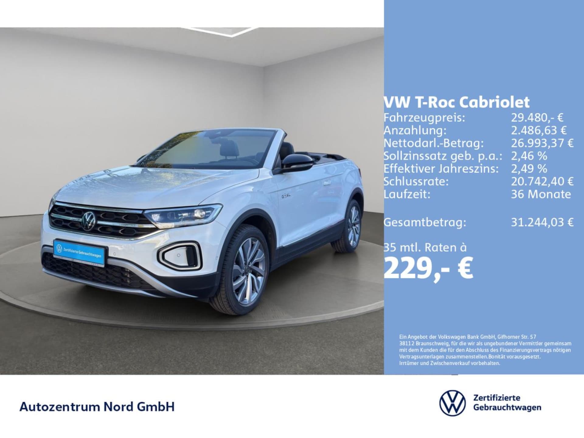 Volkswagen T-Roc Cabriolet Style