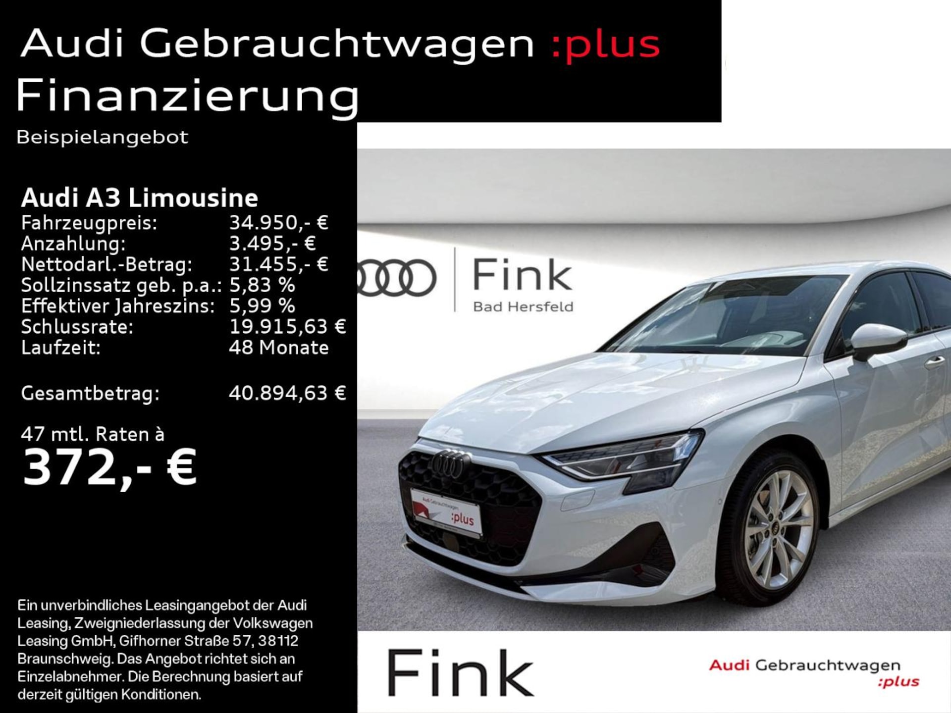 Audi A3 Limousine advanced
