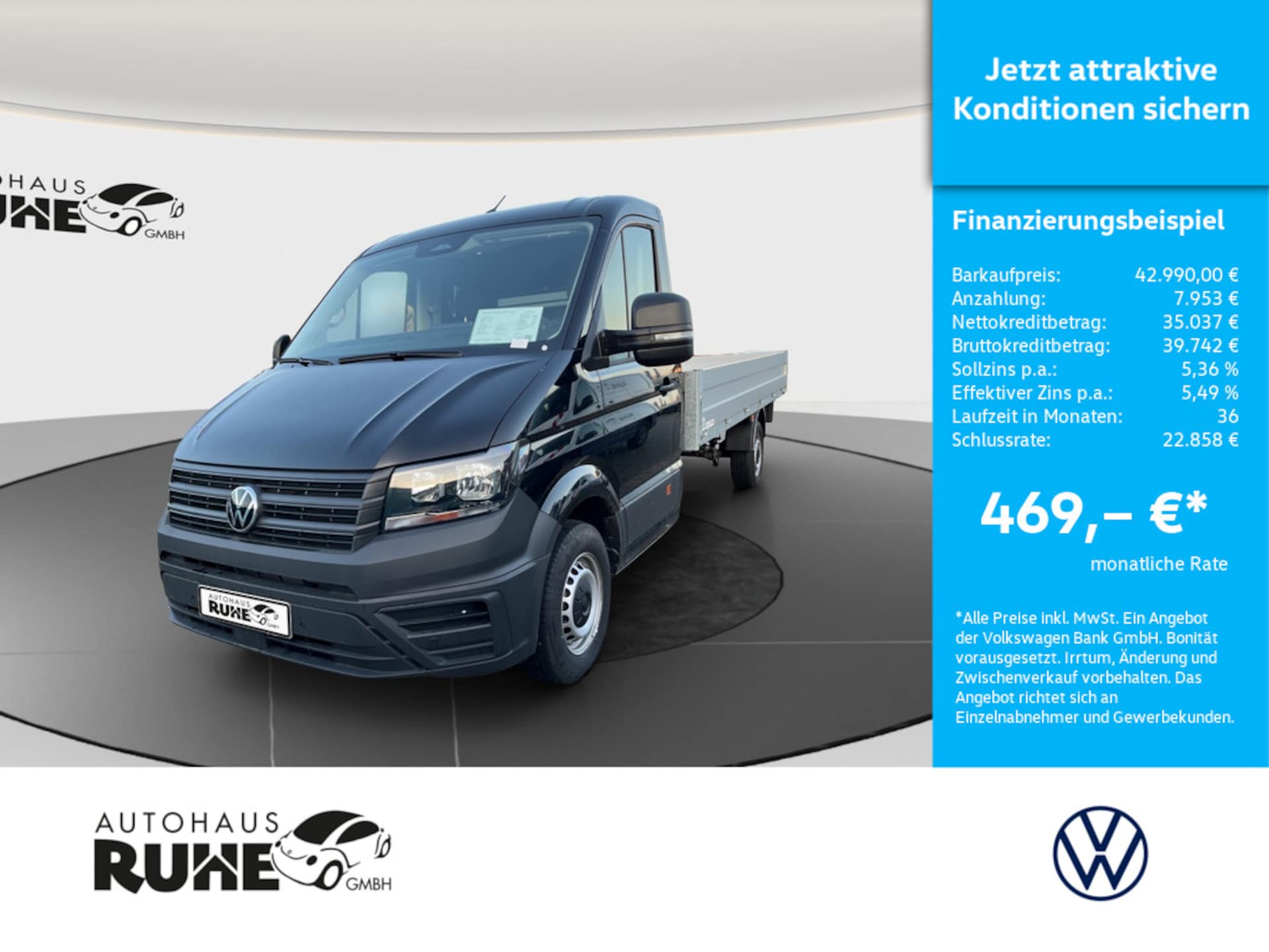 Volkswagen Crafter Einzelkabine langer Radstand