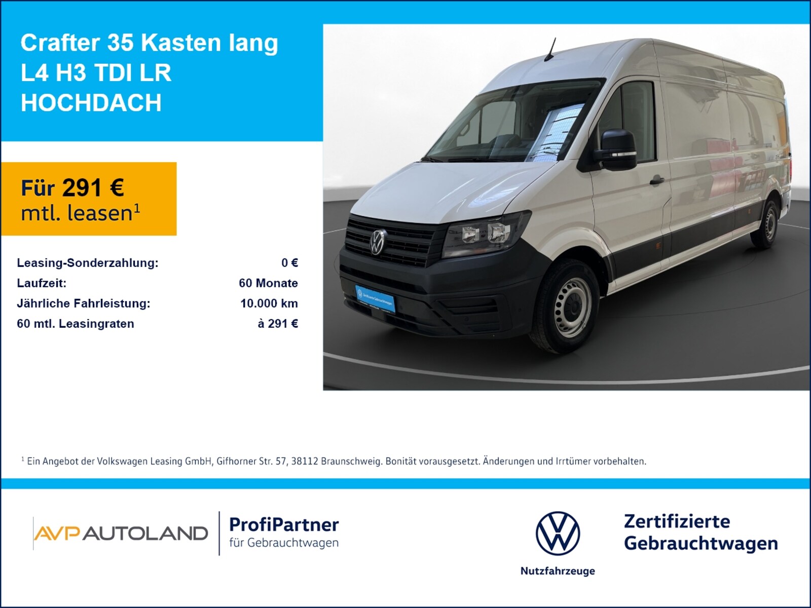 Volkswagen Crafter Kasten langer Radstand