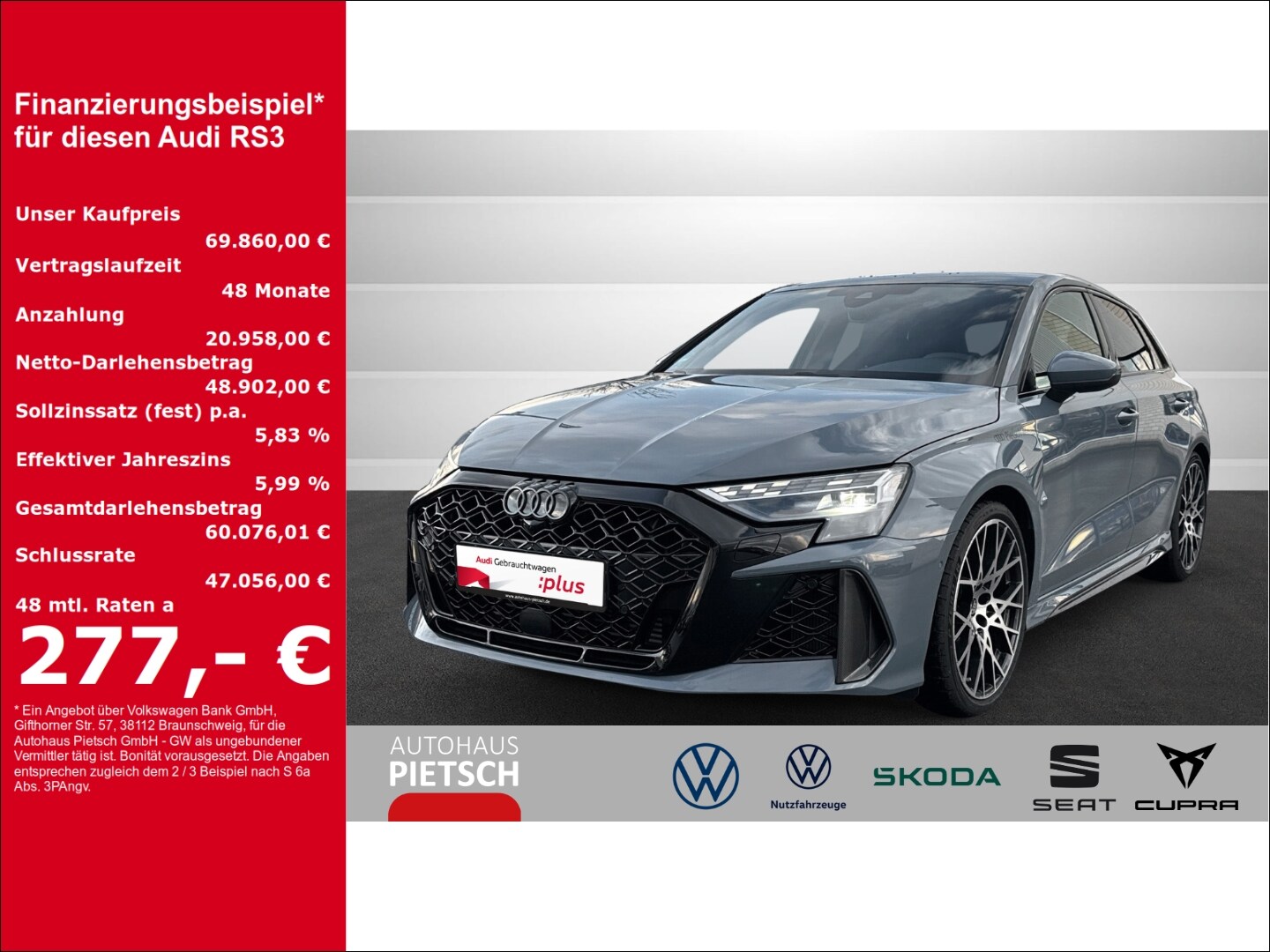 Image about Audi RS 3 Sportback TFSI quattro S tronic