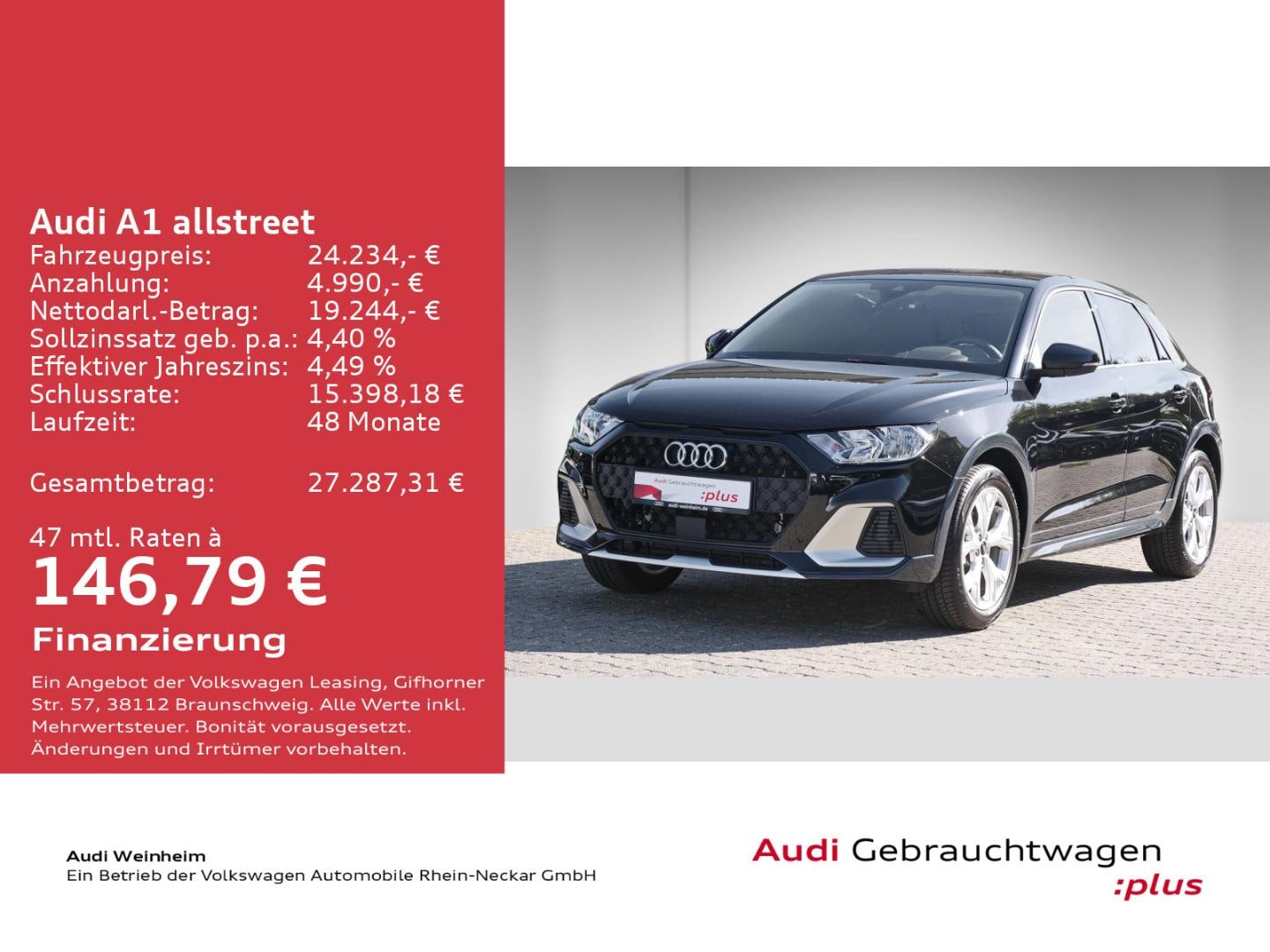 Bild über Audi A1 allstreet 30 TFSI S tronic - für weitere Informationen kontaktieren Sie den Audi Partner