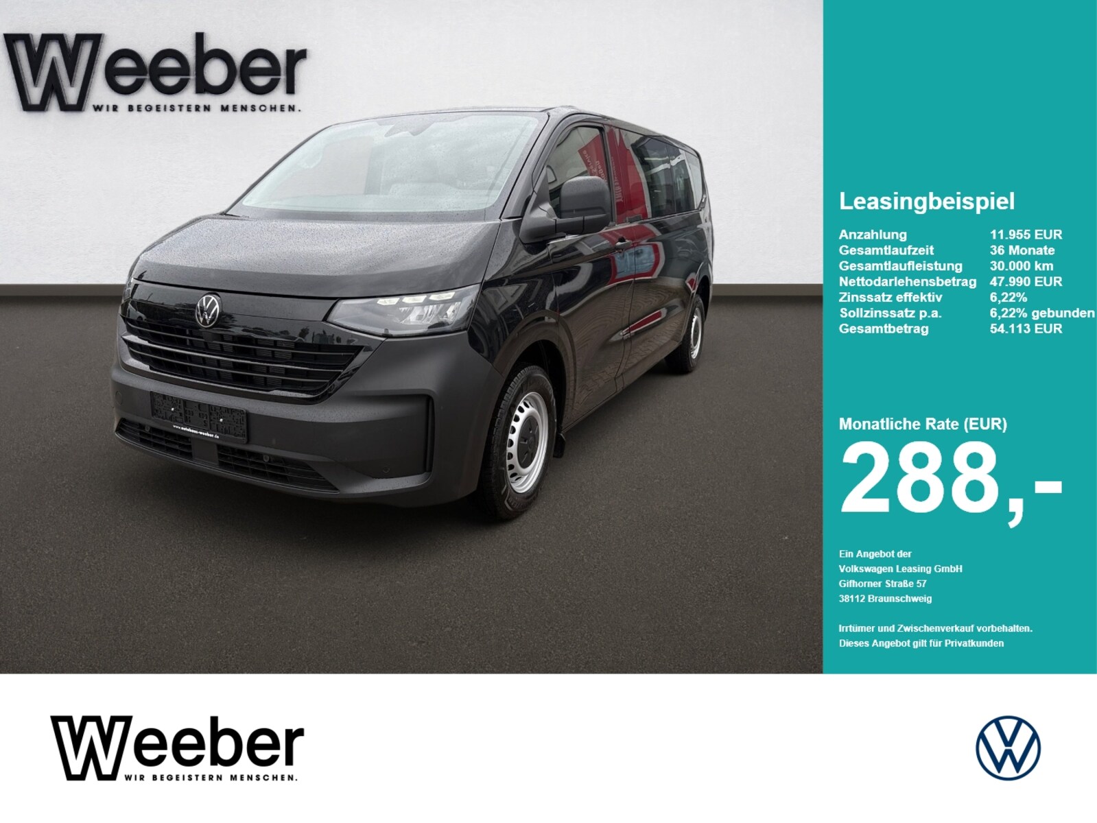 Volkswagen Transporter Kombi langer Radstand