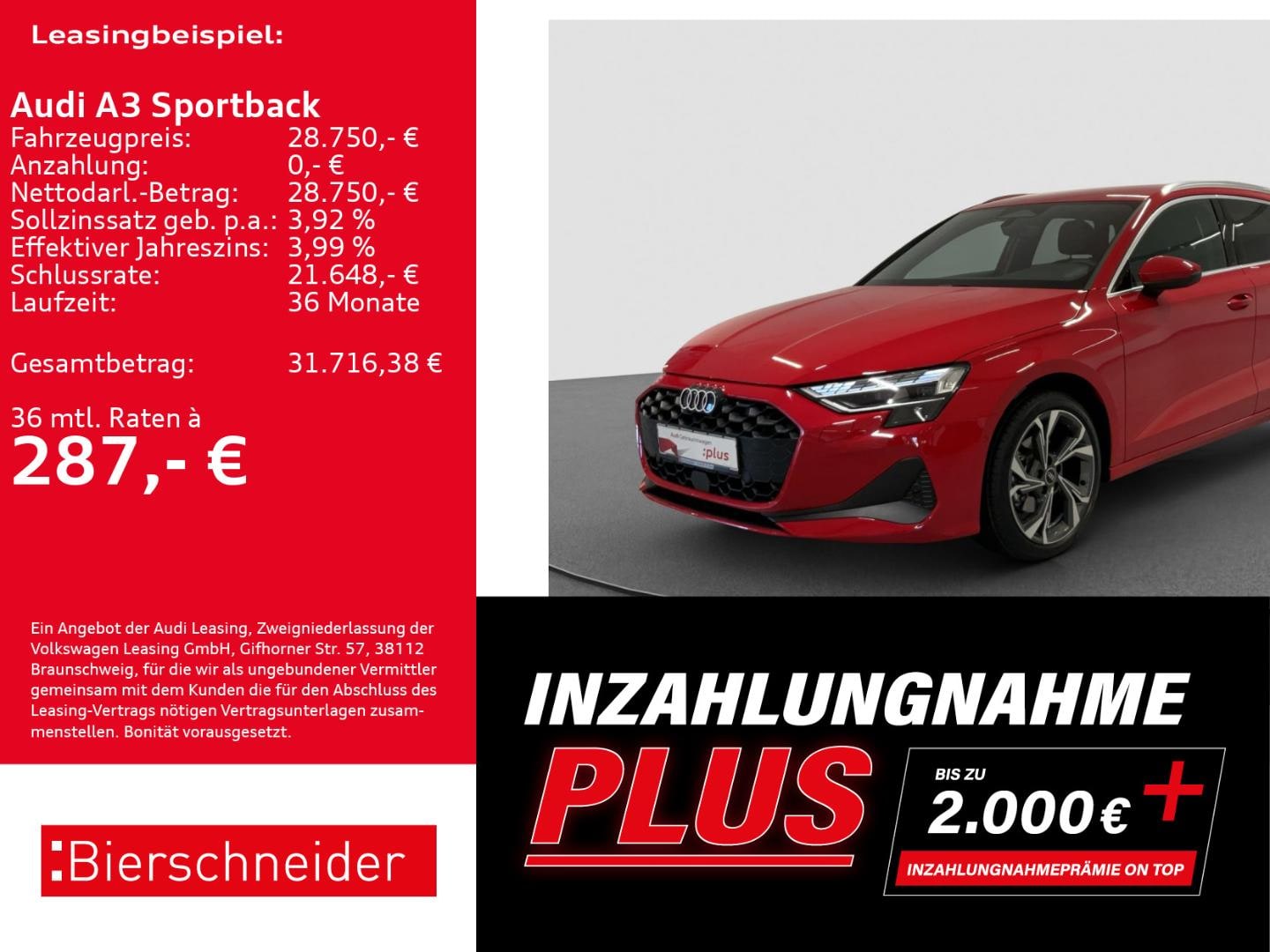 Bild über Audi A3 Sportback TDI S tronic - für weitere Informationen kontaktieren Sie den Audi Partner