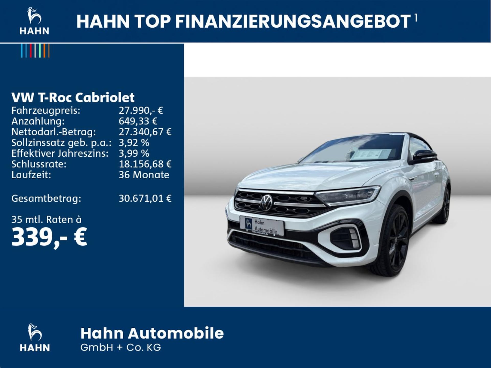 Volkswagen T-Roc Cabriolet R-Line