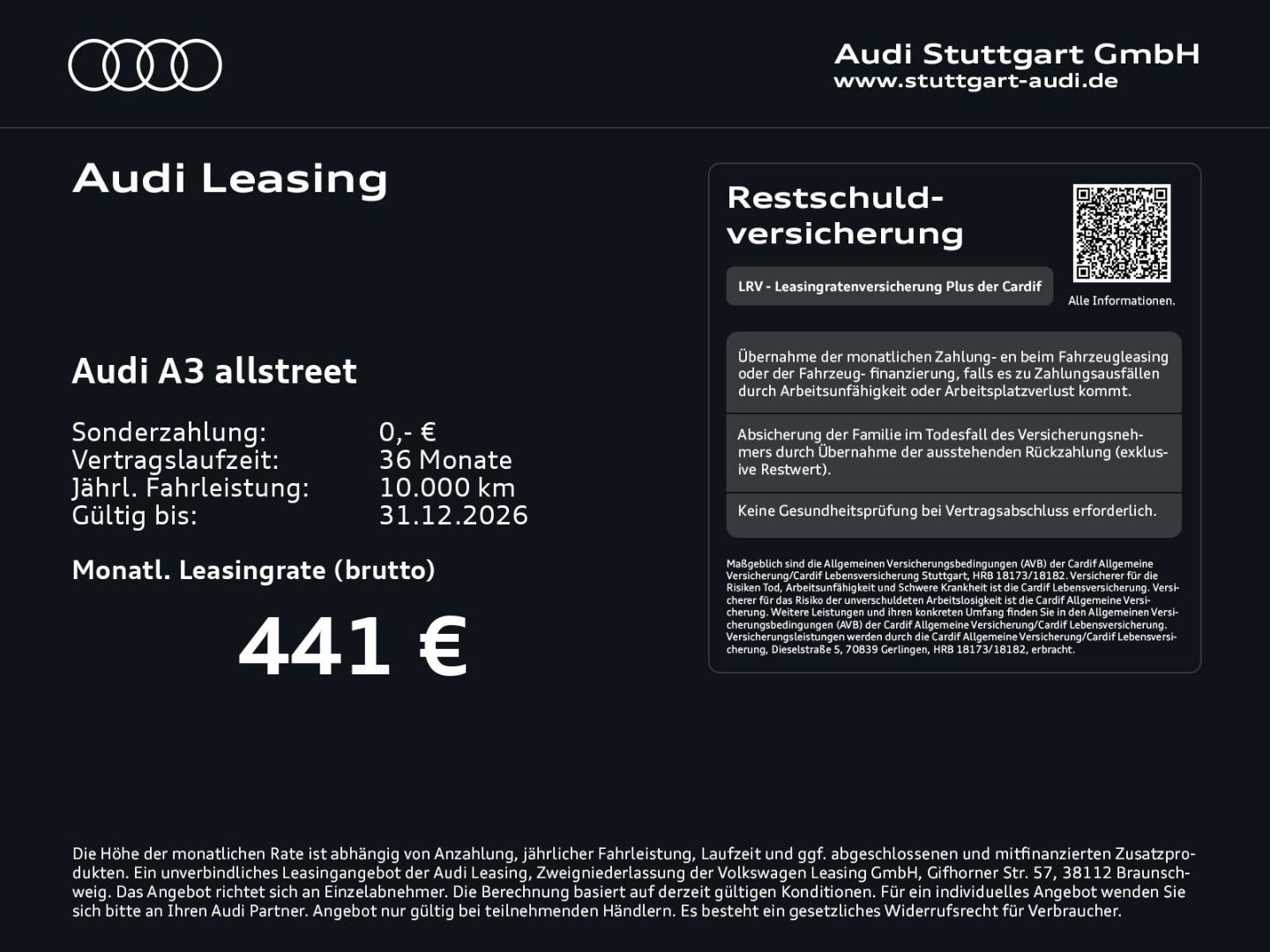Bild über Audi A3 allstreet TFSI e 40 TFSI e S tronic - für weitere Informationen kontaktieren Sie den Audi Partner