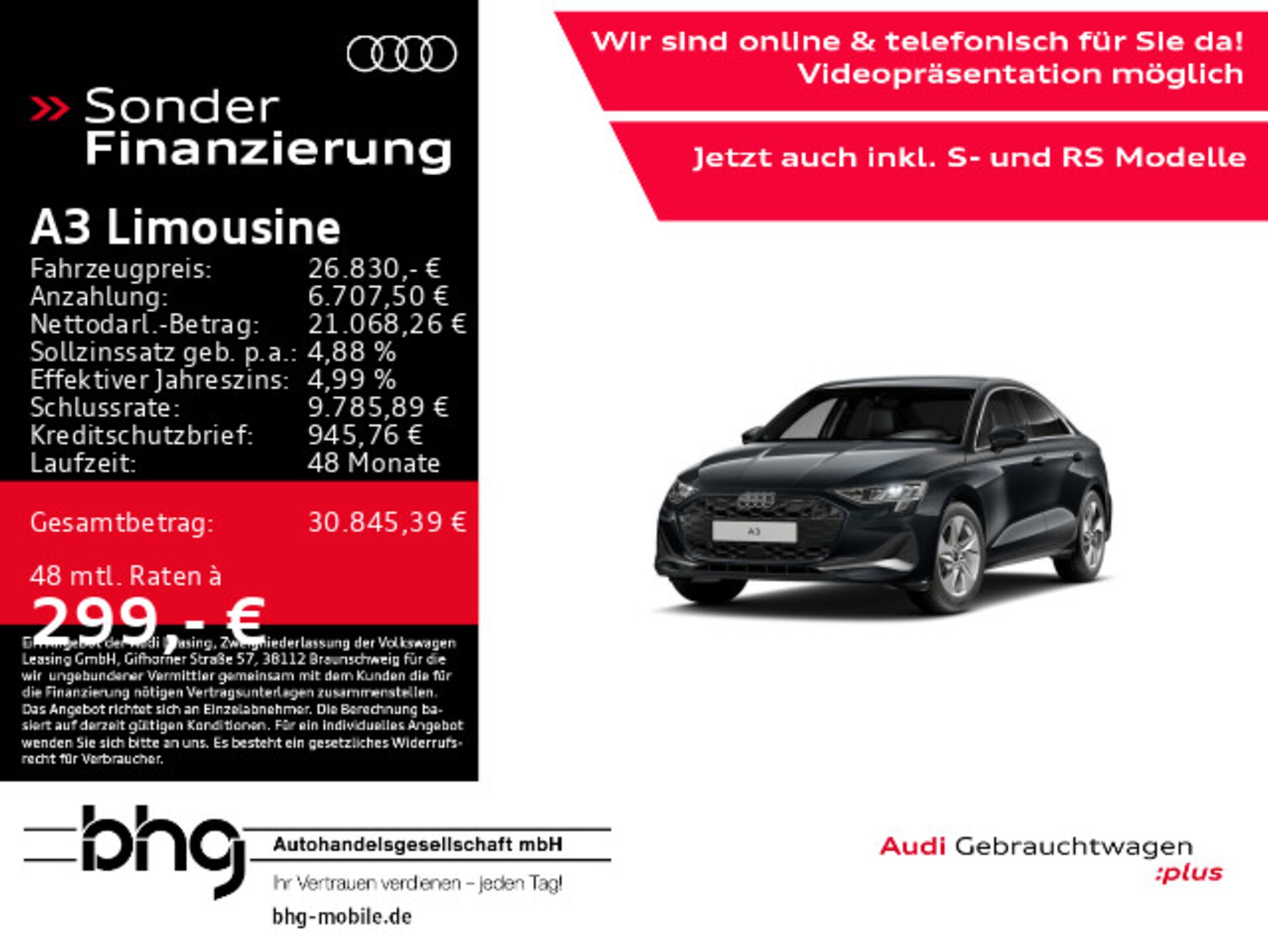 Audi A3 Limousine advanced