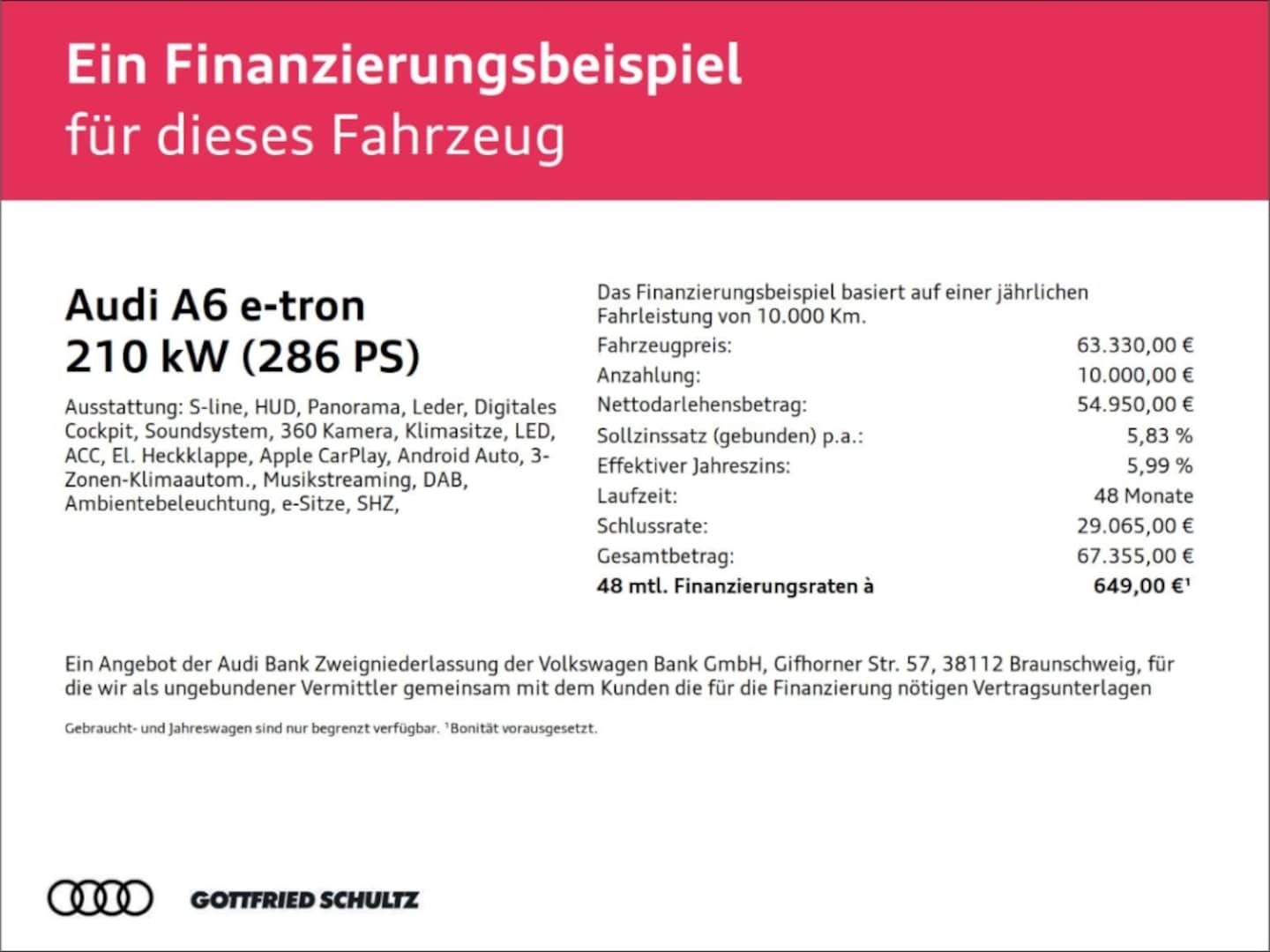 Bild über Audi A6 Avant e-tron e-tron - für weitere Informationen kontaktieren Sie den Audi Partner