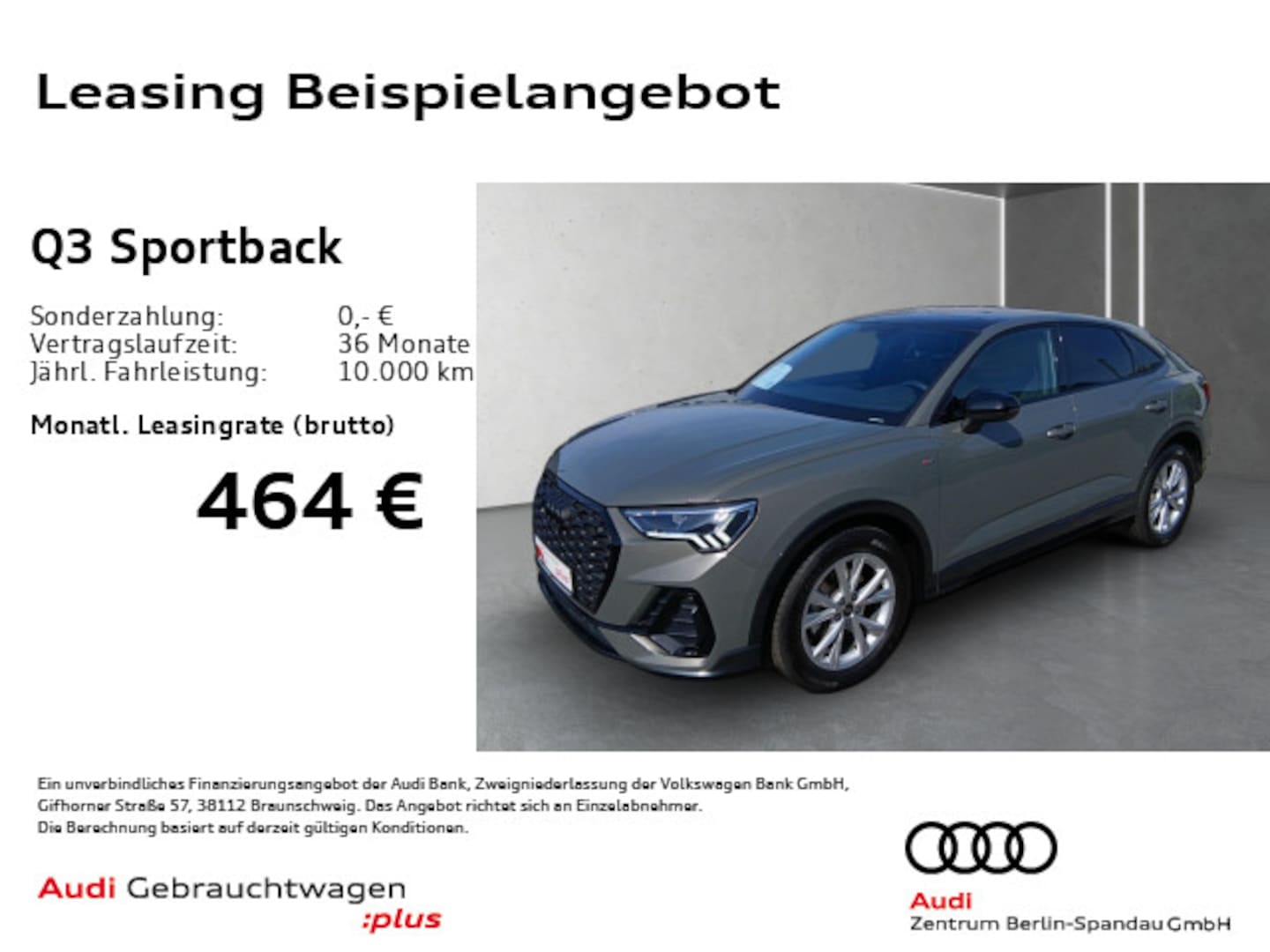 Bild über Audi Q3 Sportback S line 35 TFSI S tronic - für weitere Informationen kontaktieren Sie den Audi Partner