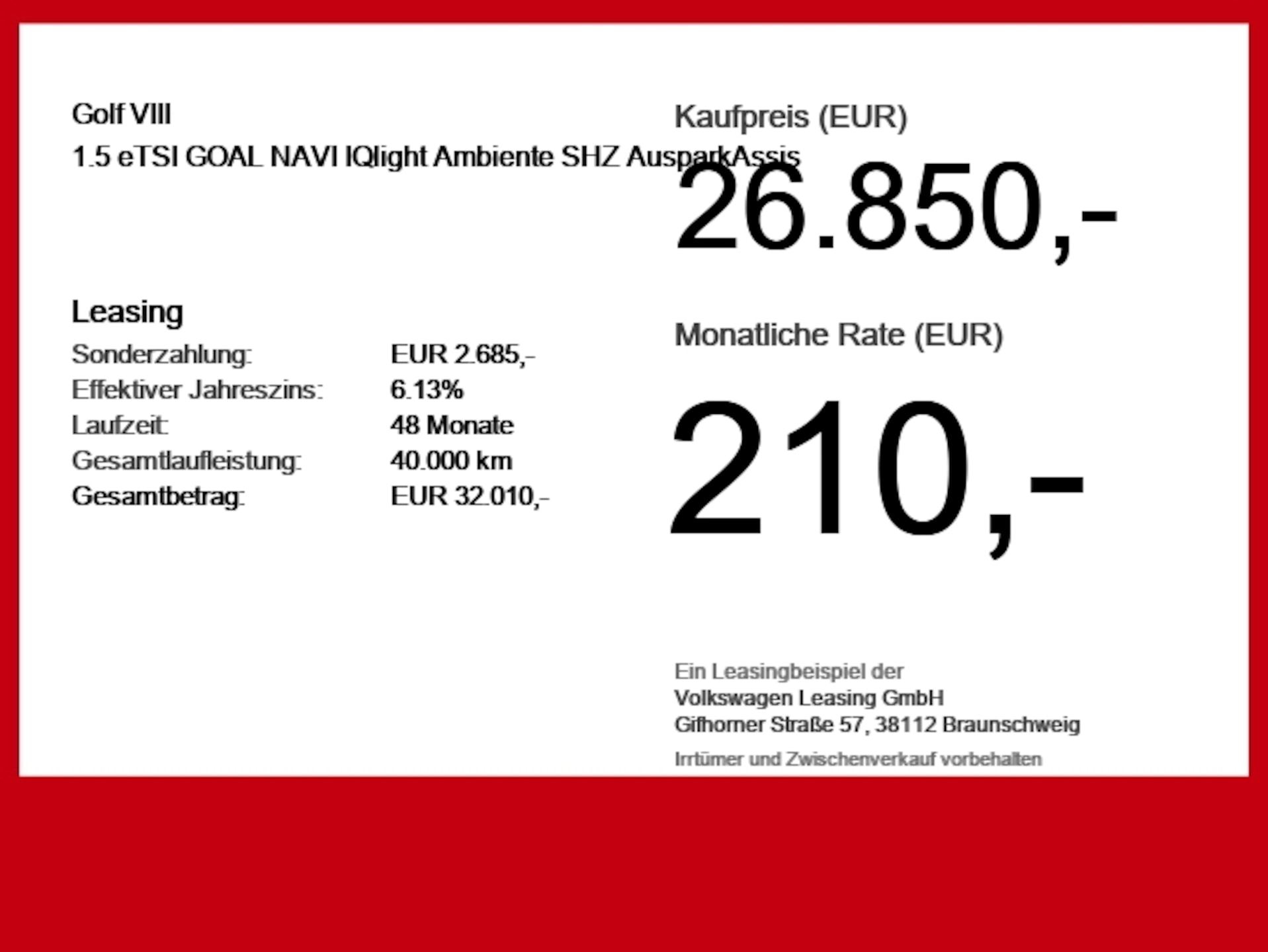 Volkswagen Golf Goal