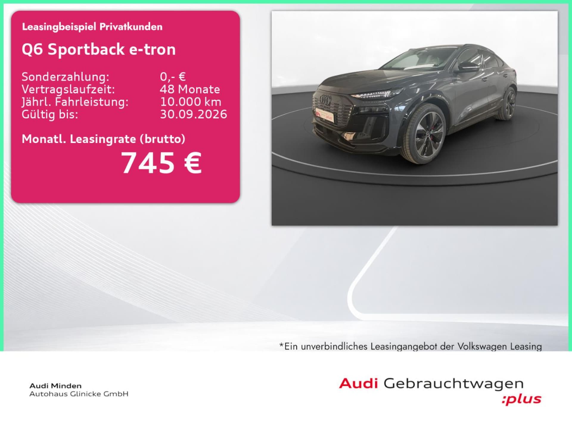 Audi Q6 Sportback e-tron edition one