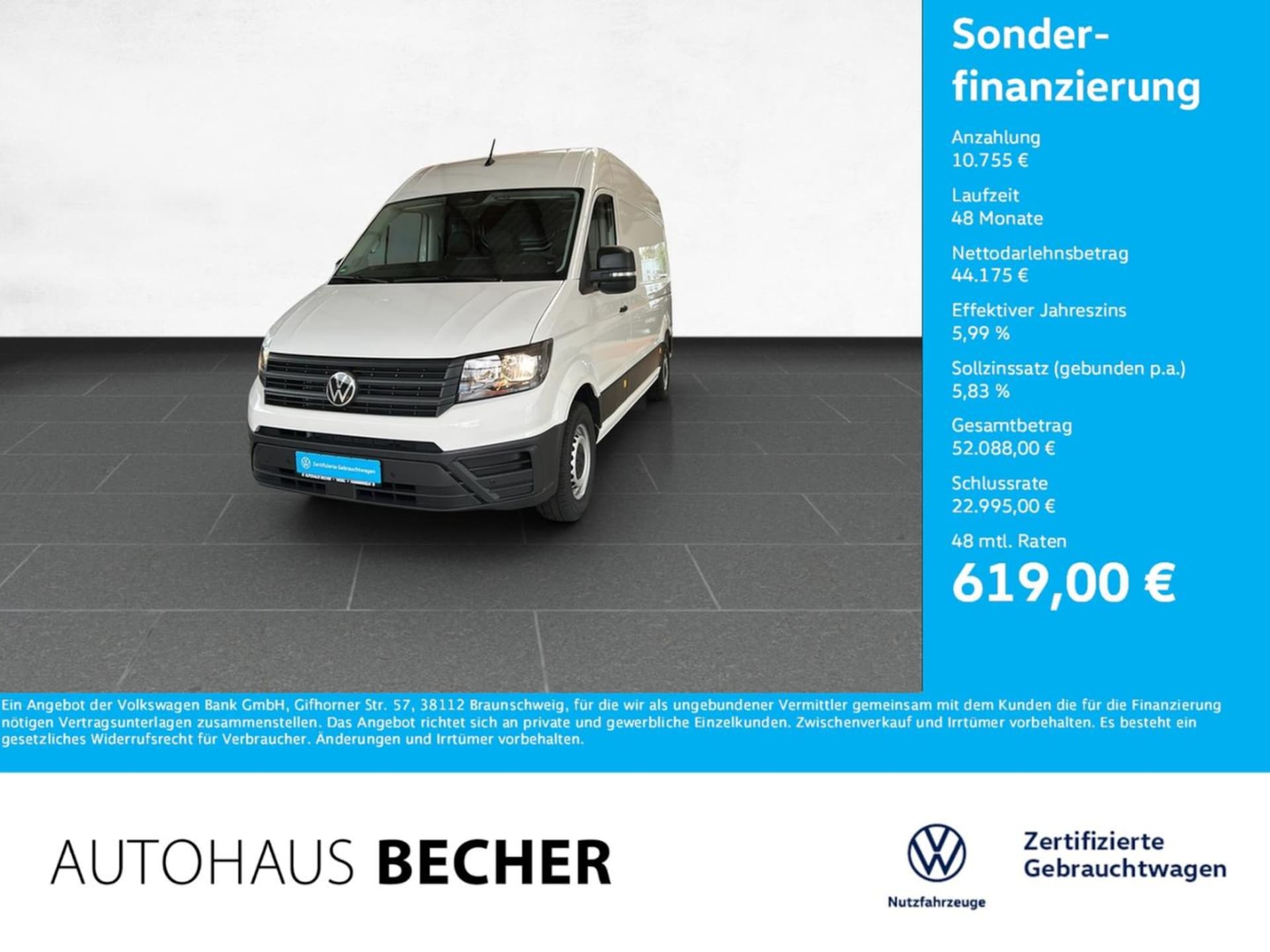Volkswagen Crafter Kasten mittlerer Radstand