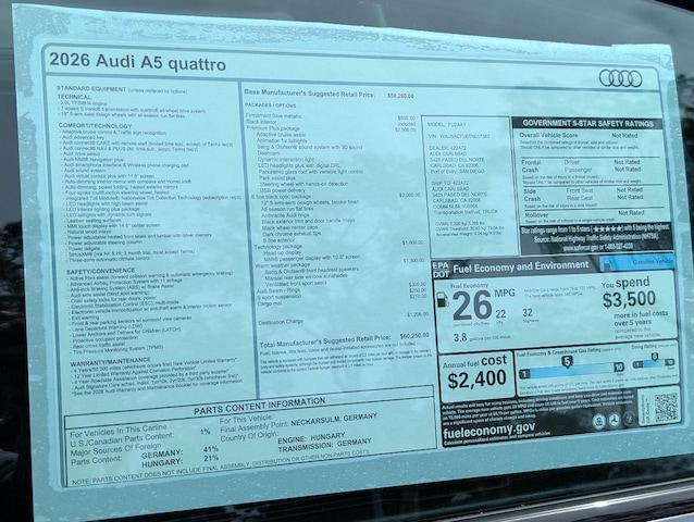 2026 Audi A5 Sedan