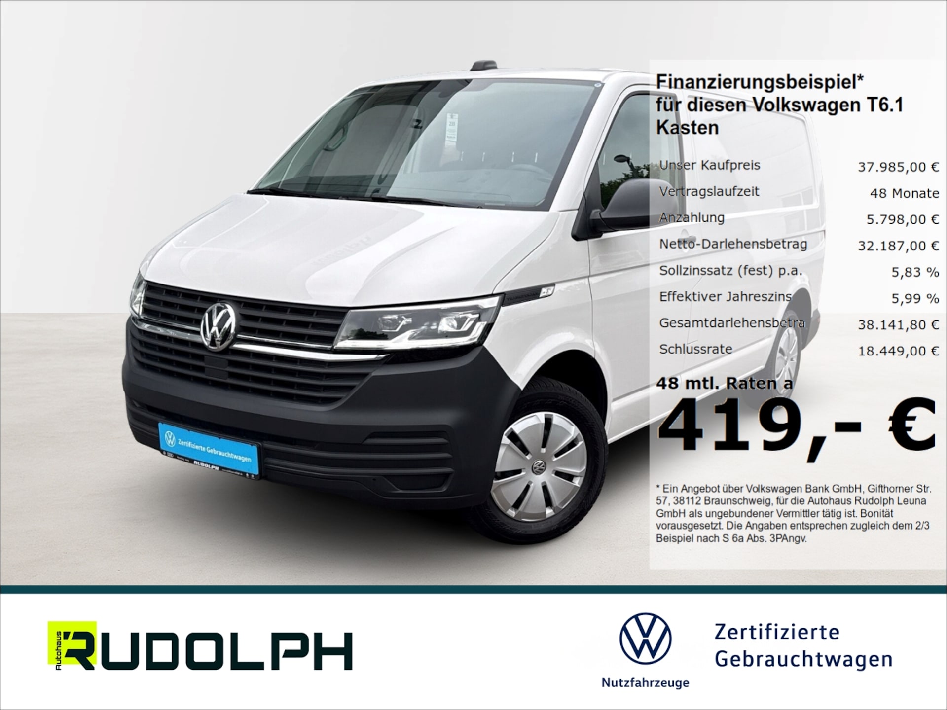 Volkswagen T6.1 Transporter Kasten kurzer Radstand