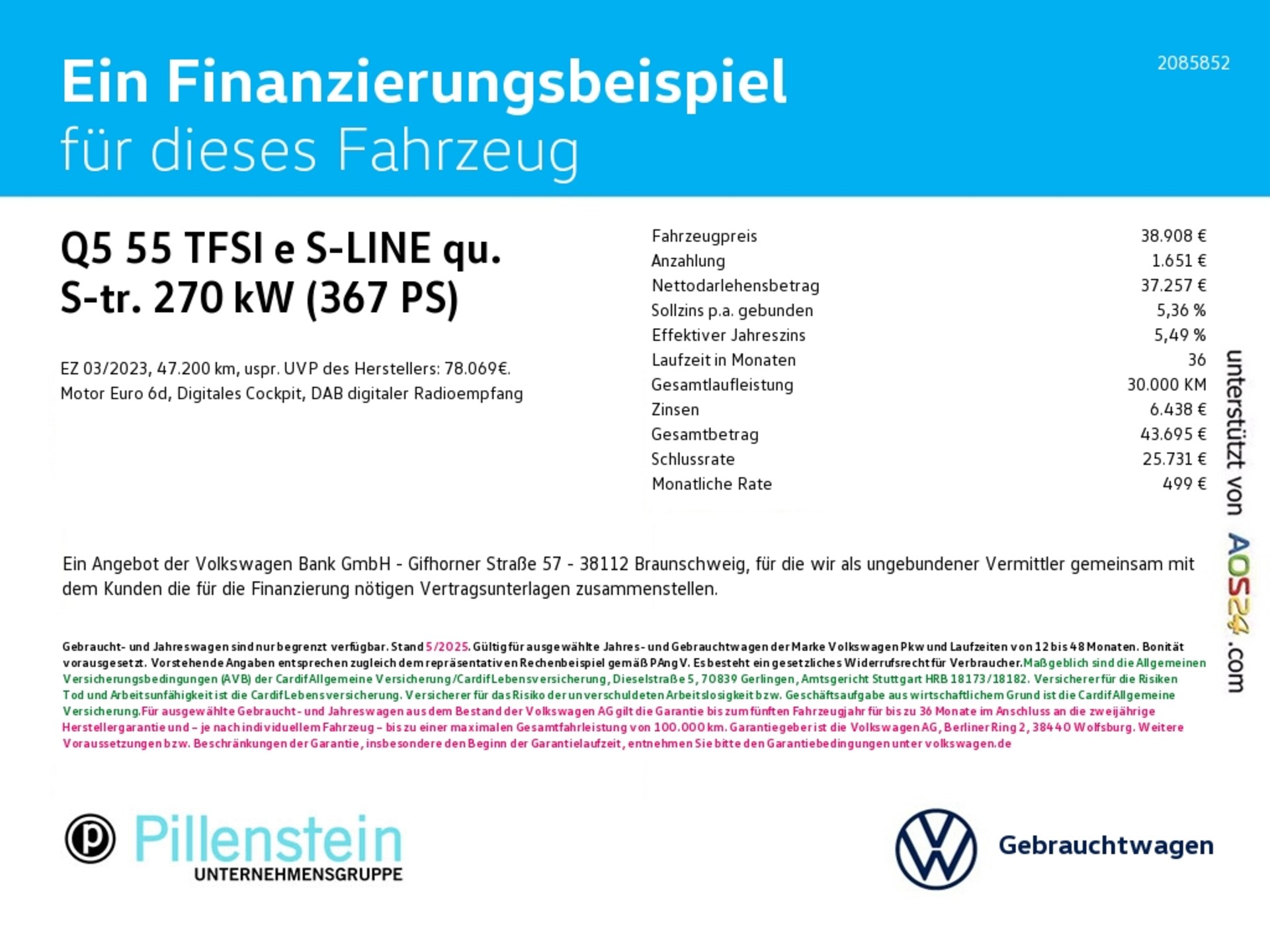 Audi Q5 TFSI e S line