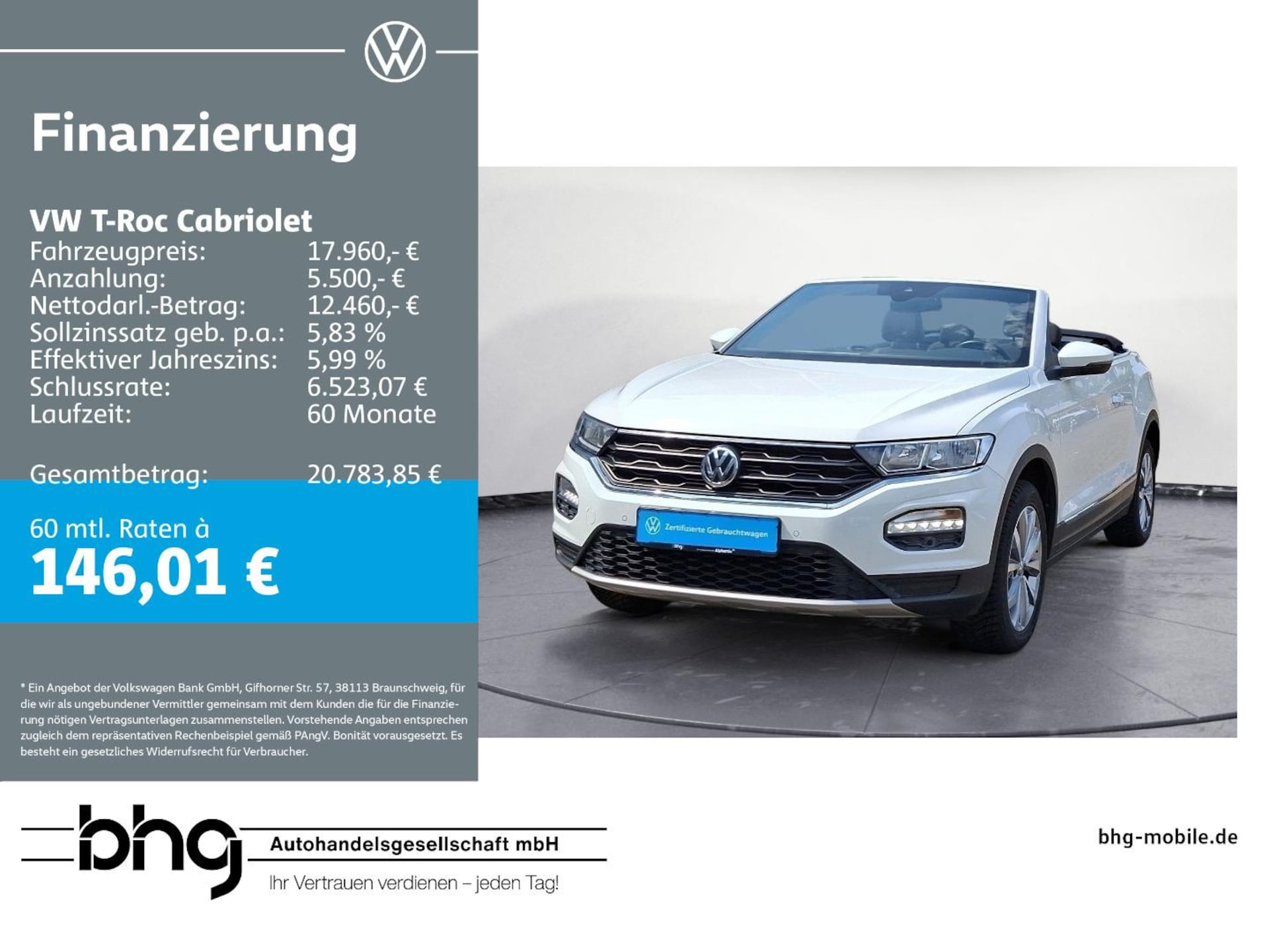 Volkswagen T-Roc Cabriolet Style