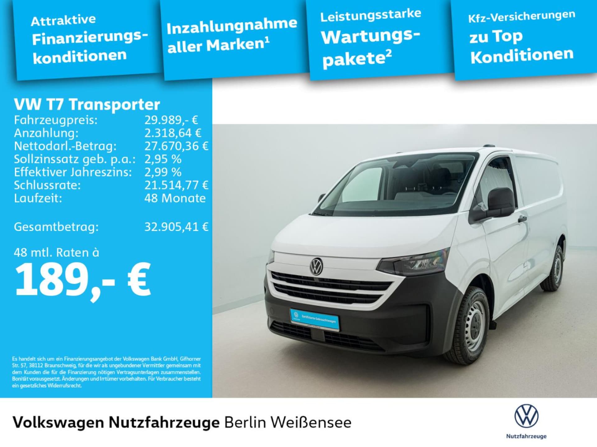 Volkswagen Transporter Kasten kurzer Radstand