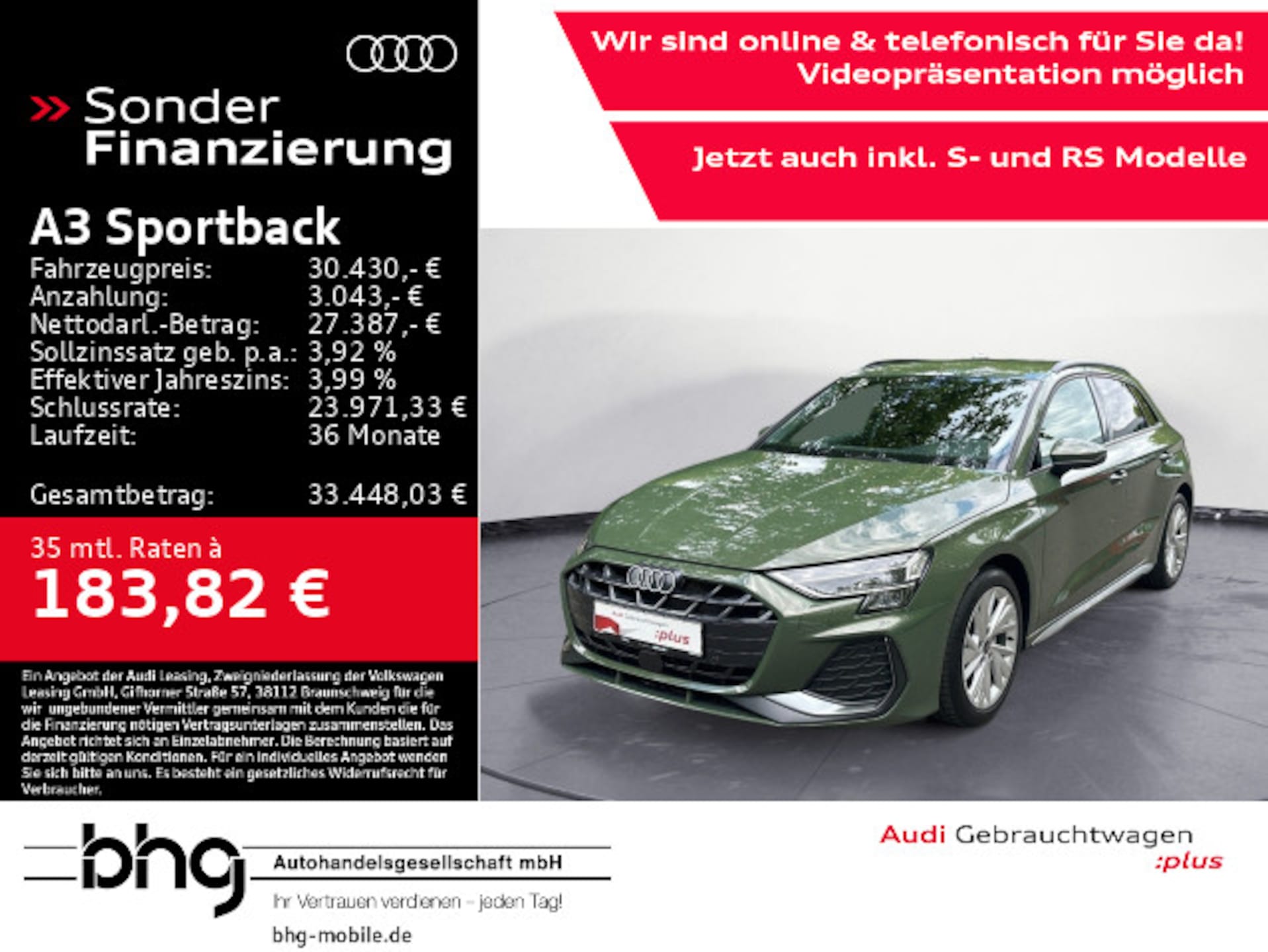 Audi A3 Sportback S line