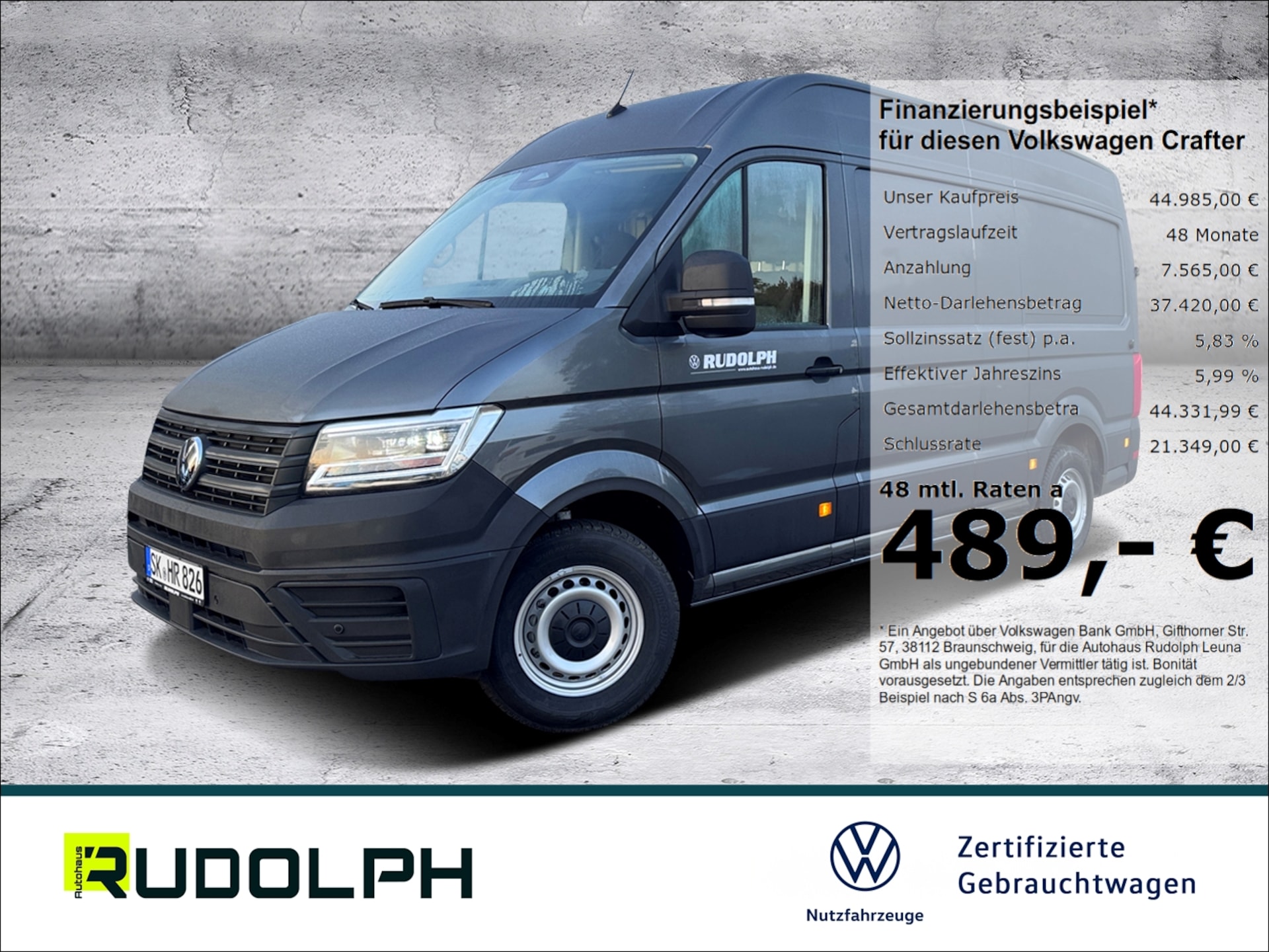 Volkswagen Crafter Kasten mittlerer Radstand
