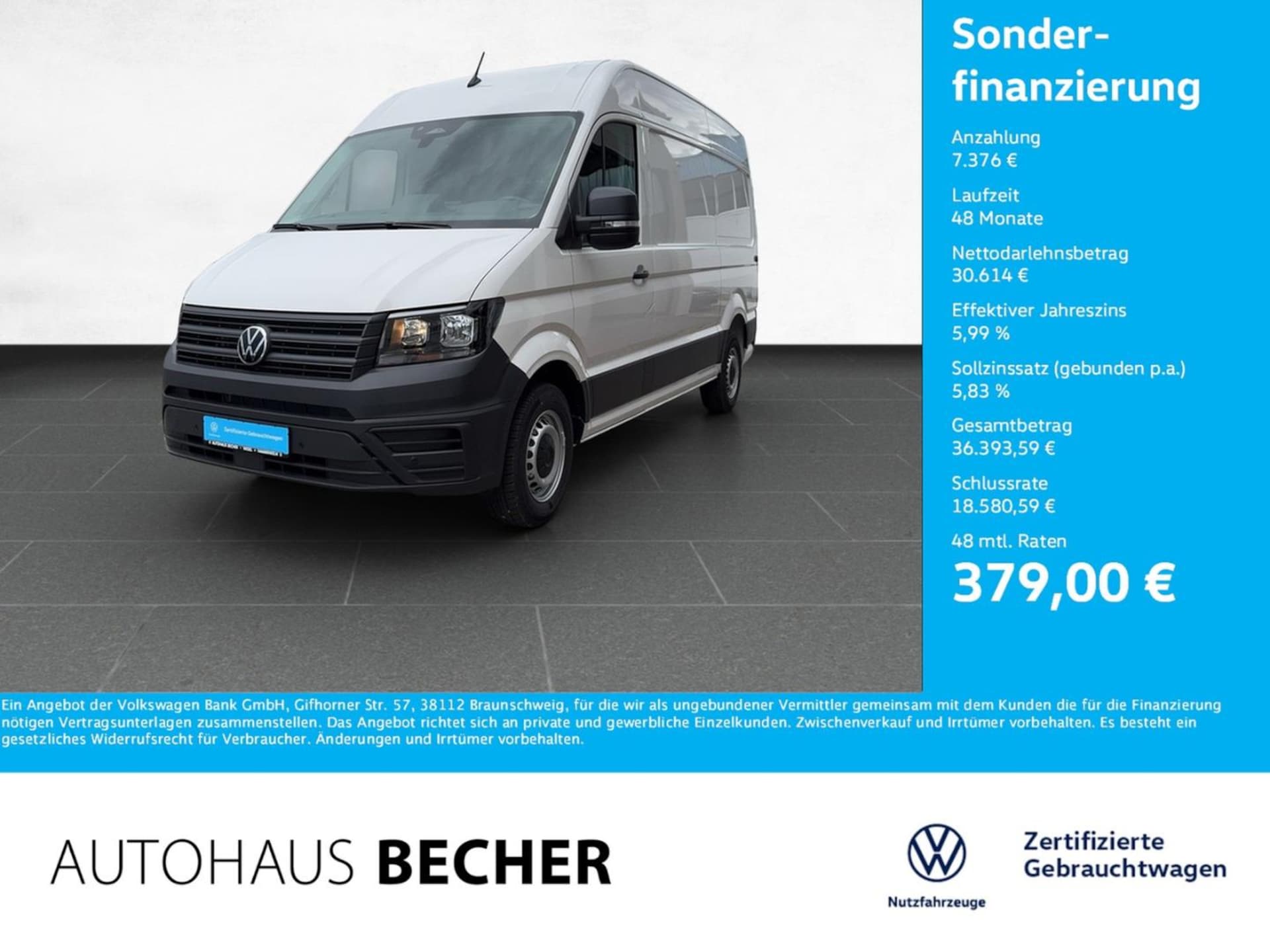 Volkswagen Crafter Kasten mittlerer Radstand