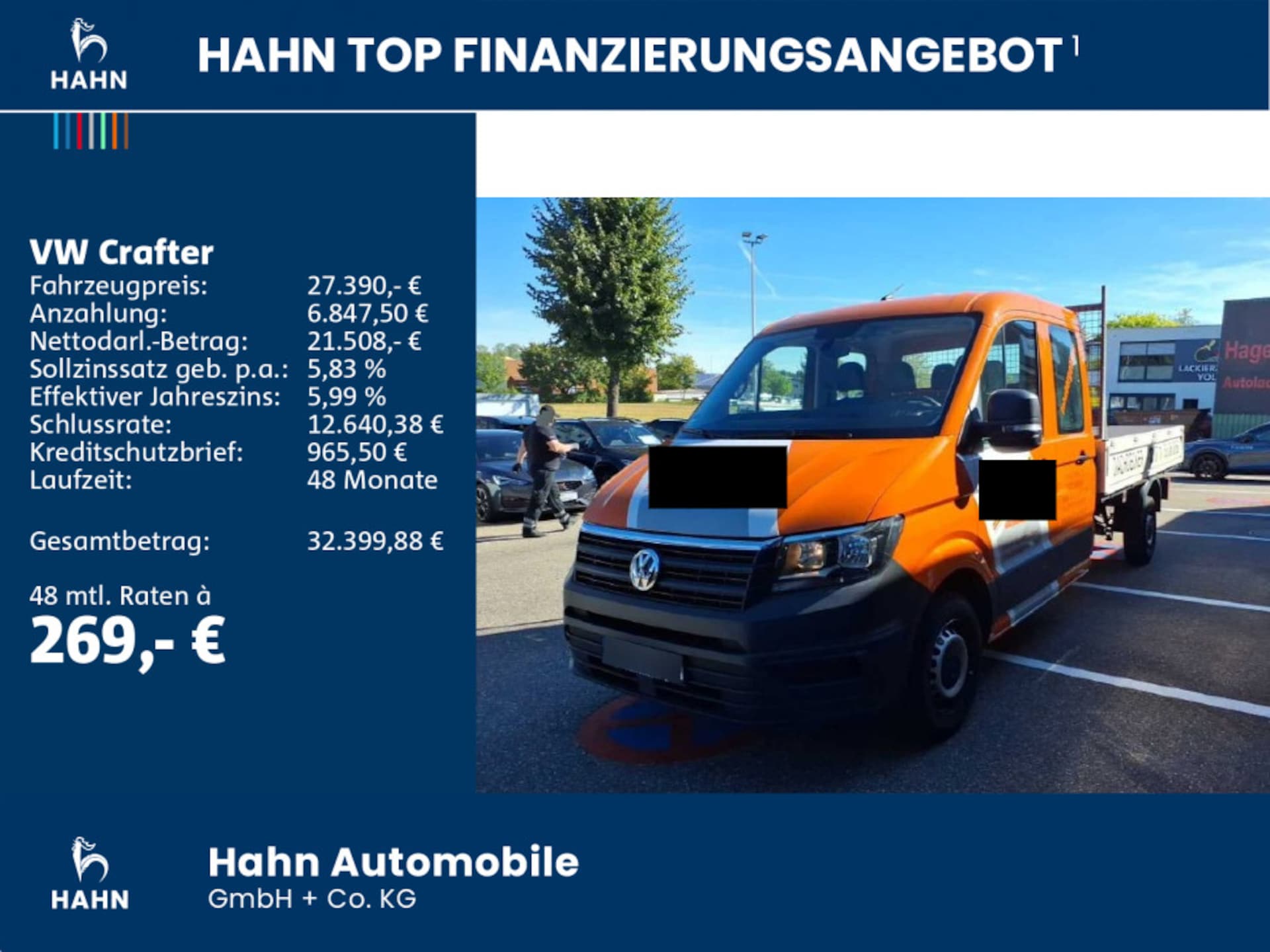 Volkswagen Crafter Doppelkabine langer Radstand