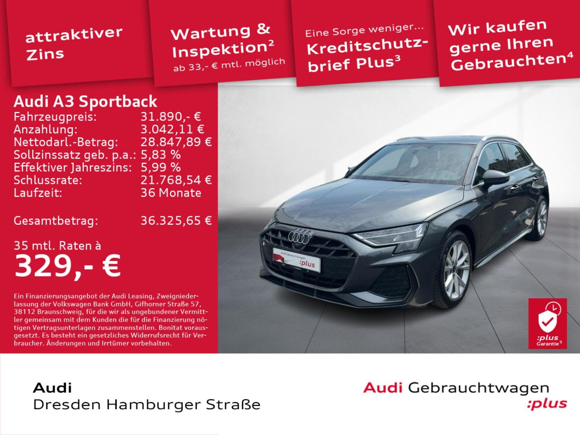 Audi A3 Sportback S line