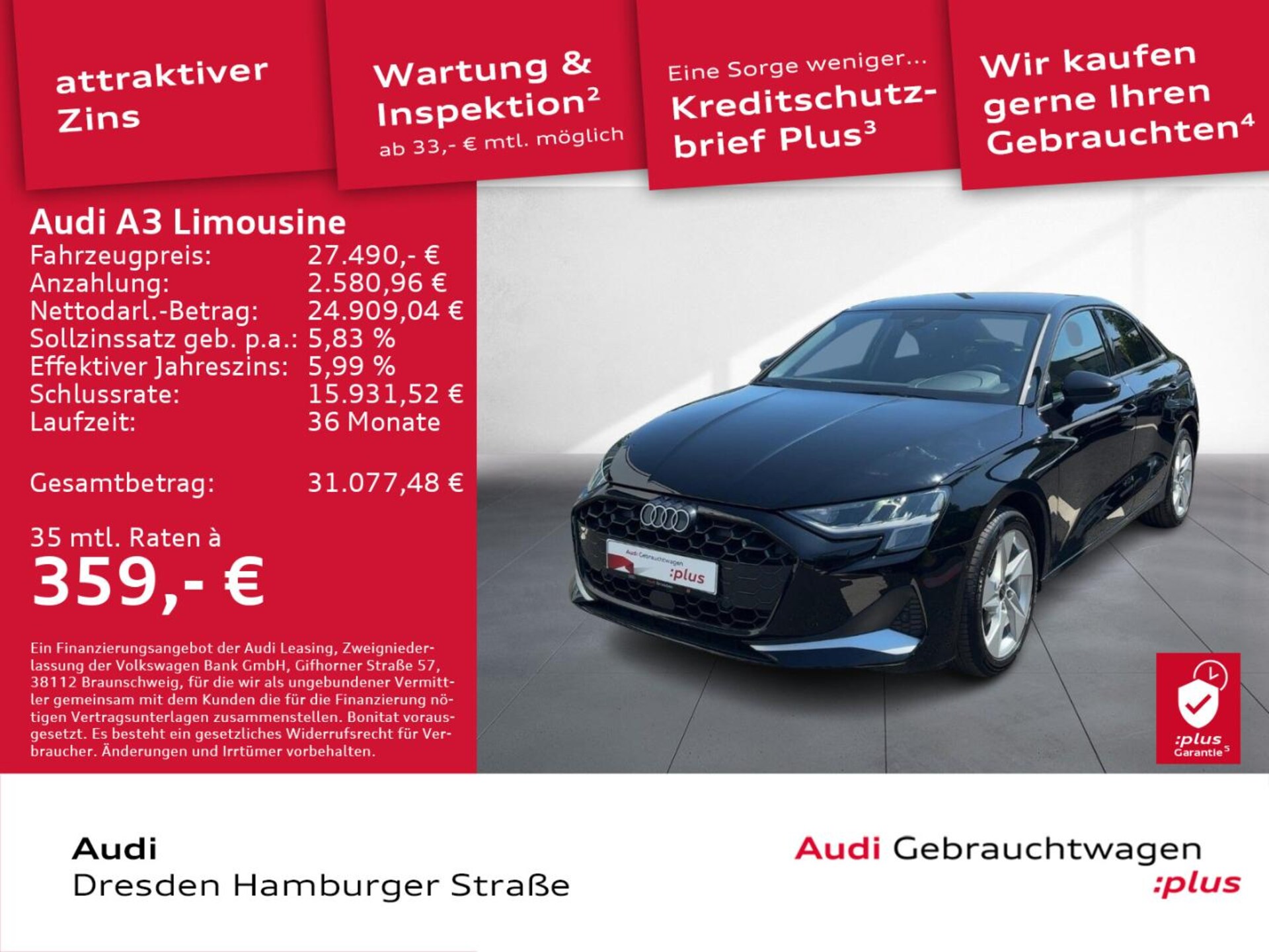 Audi A3 Limousine advanced