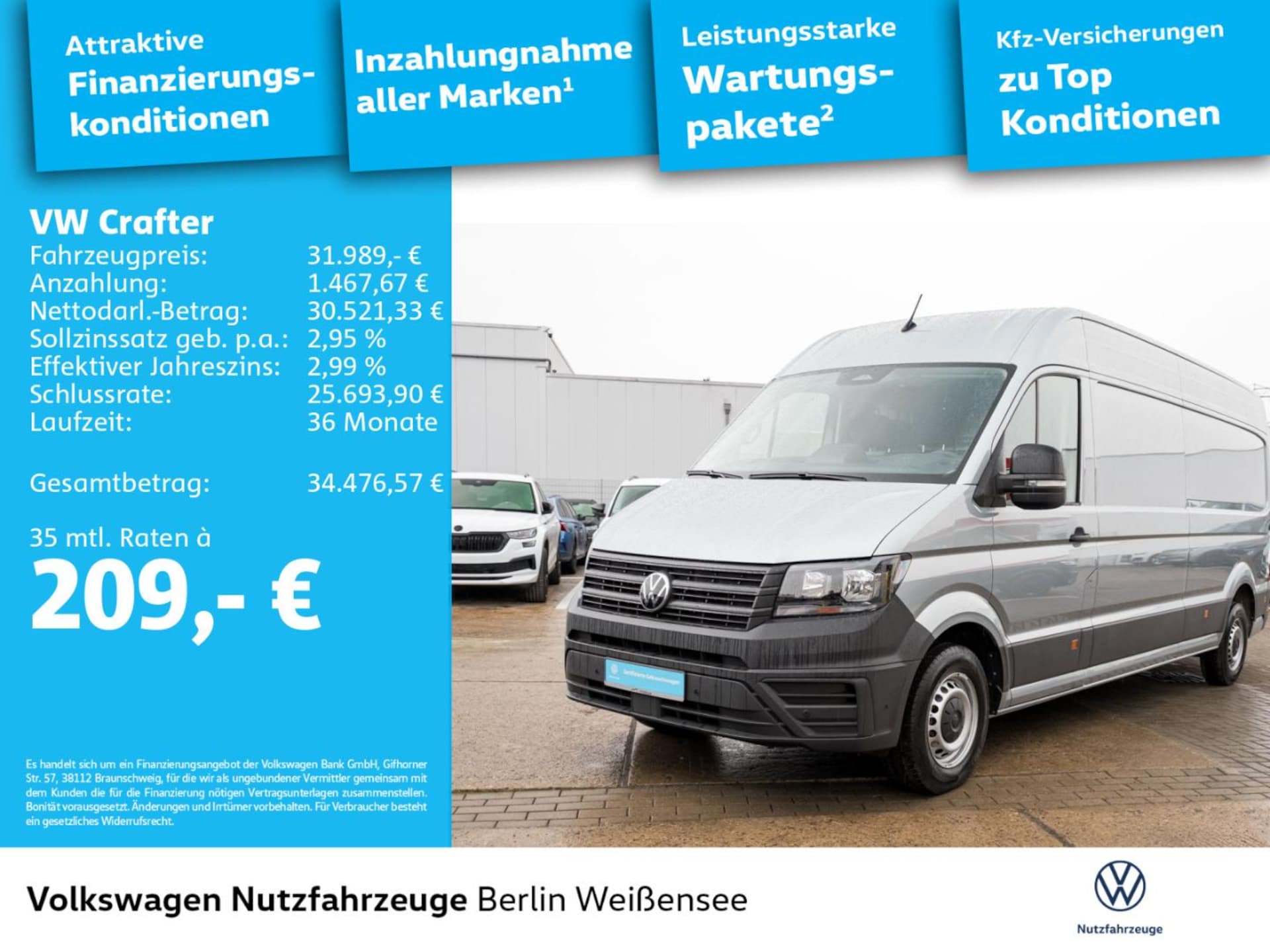 Volkswagen Crafter Kasten langer Radstand