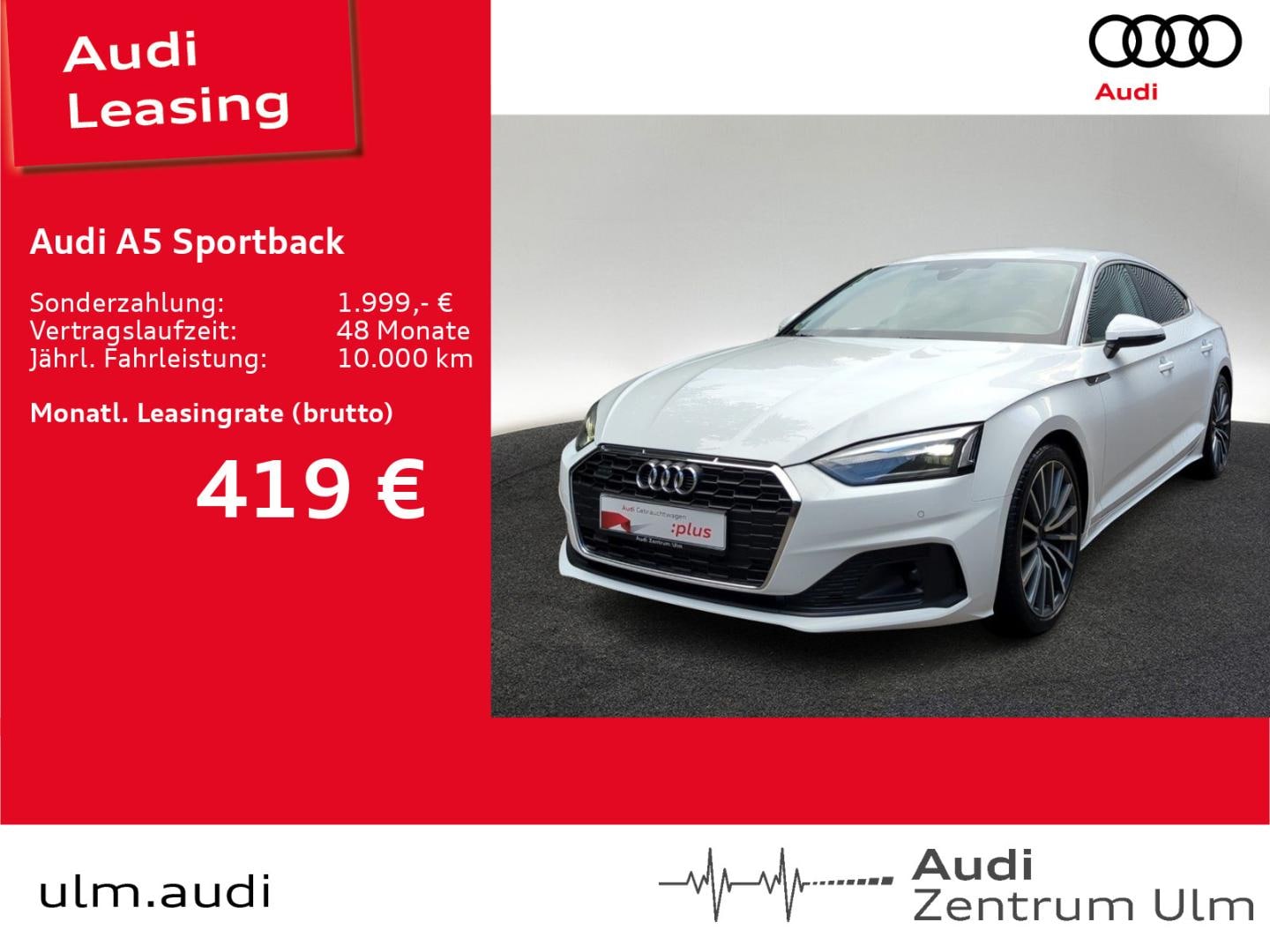Bild über Audi A5 Sportback 45 TFSI quattro S tronic - für weitere Informationen kontaktieren Sie den Audi Partner