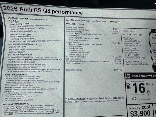 2026 Audi RS Q8 Base - Photo 14