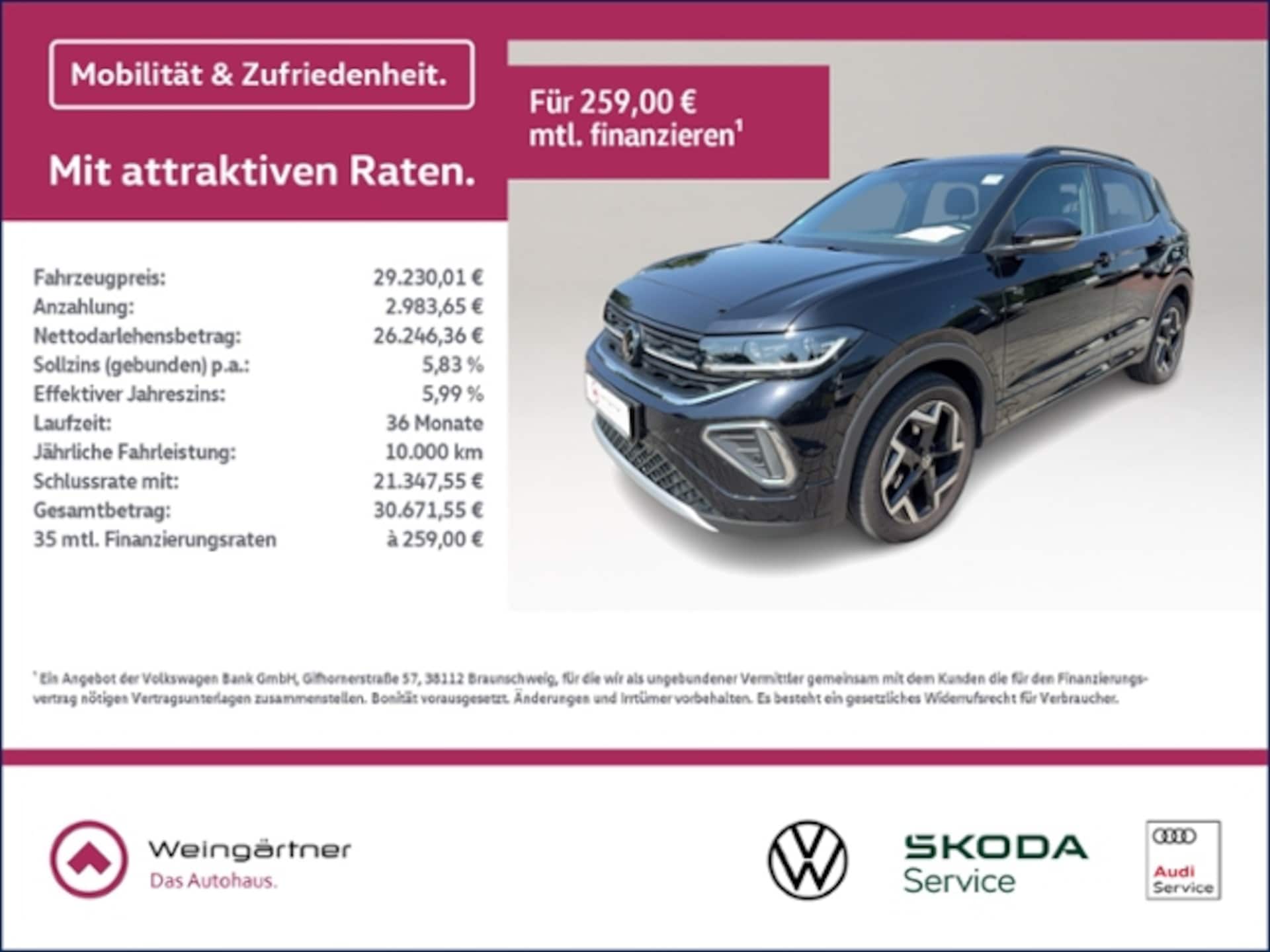 Volkswagen T-Cross — Volkswagen T-Cross 1.5 TSI R-Line, AHK, IQ.Drive, Navi, Keyless DSG