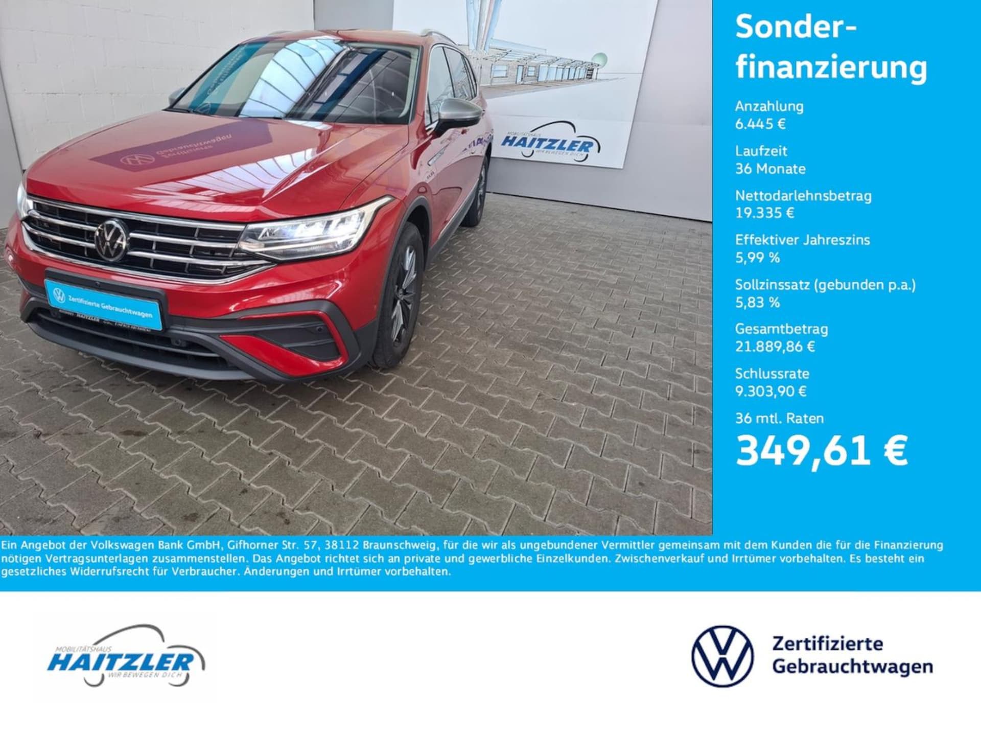 Volkswagen Tiguan Allspace 2022 — Tiguan Allsp. Life 1.5 TSI +ACC+LED+AreaView+AHK