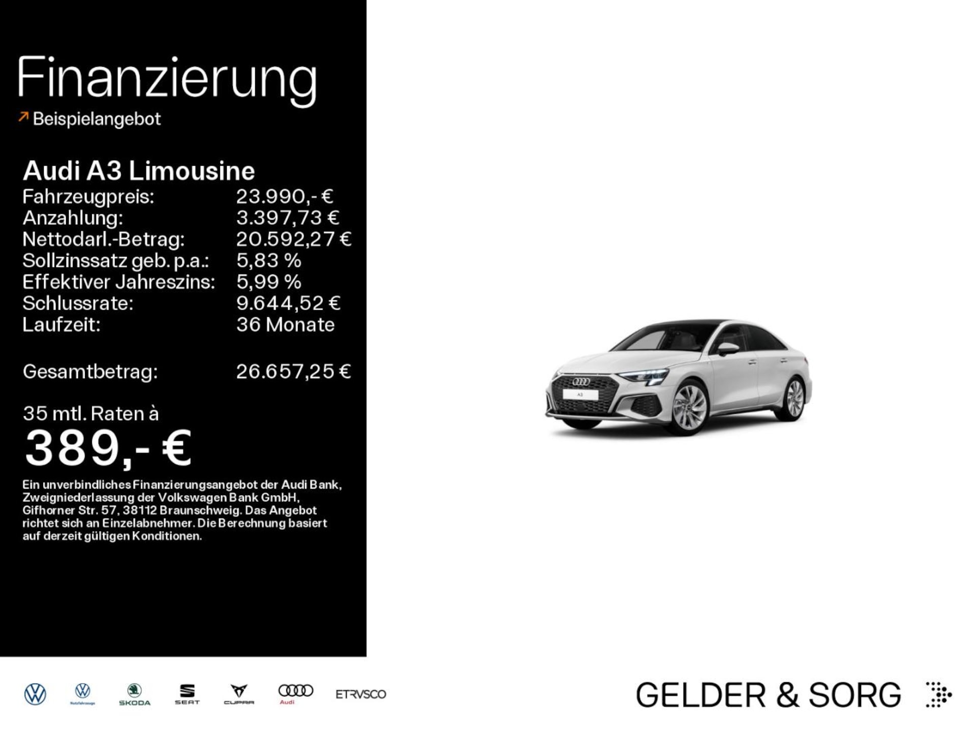 Audi A3 Limousine S line