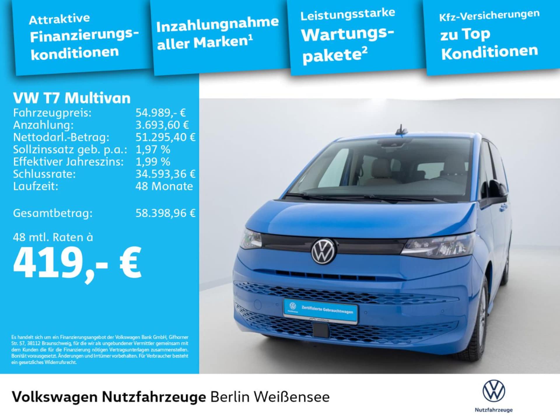 Volkswagen Multivan Langversion Basis-Modell