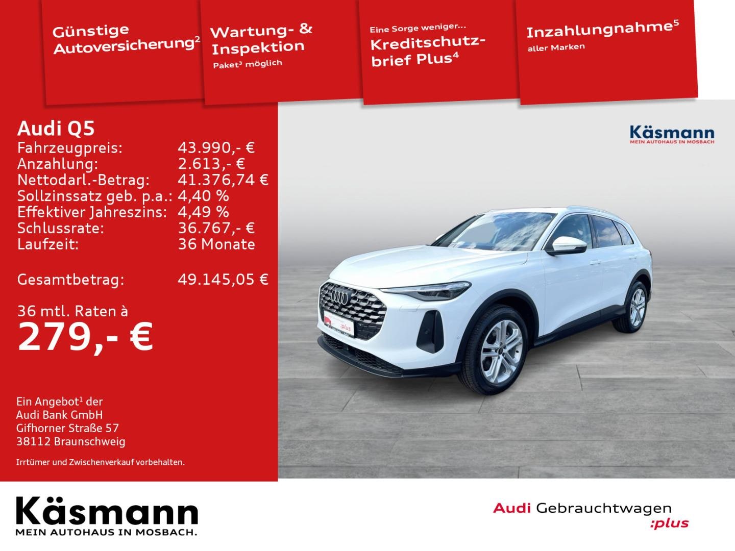 Bild über Audi Q5 SUV TFSI quattro 150 kW S tronic - für weitere Informationen kontaktieren Sie den Audi Partner