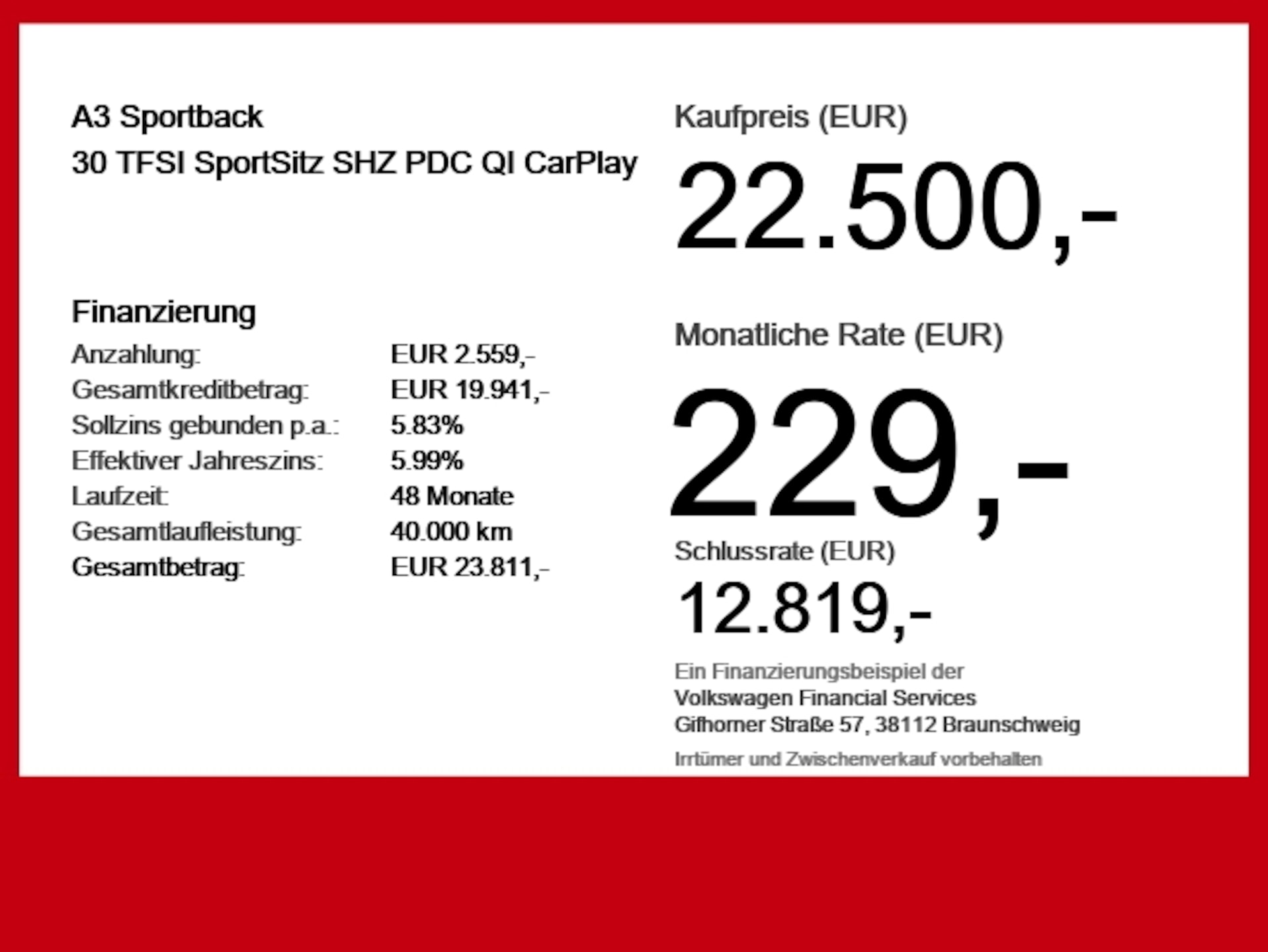 Audi A3 Sportback