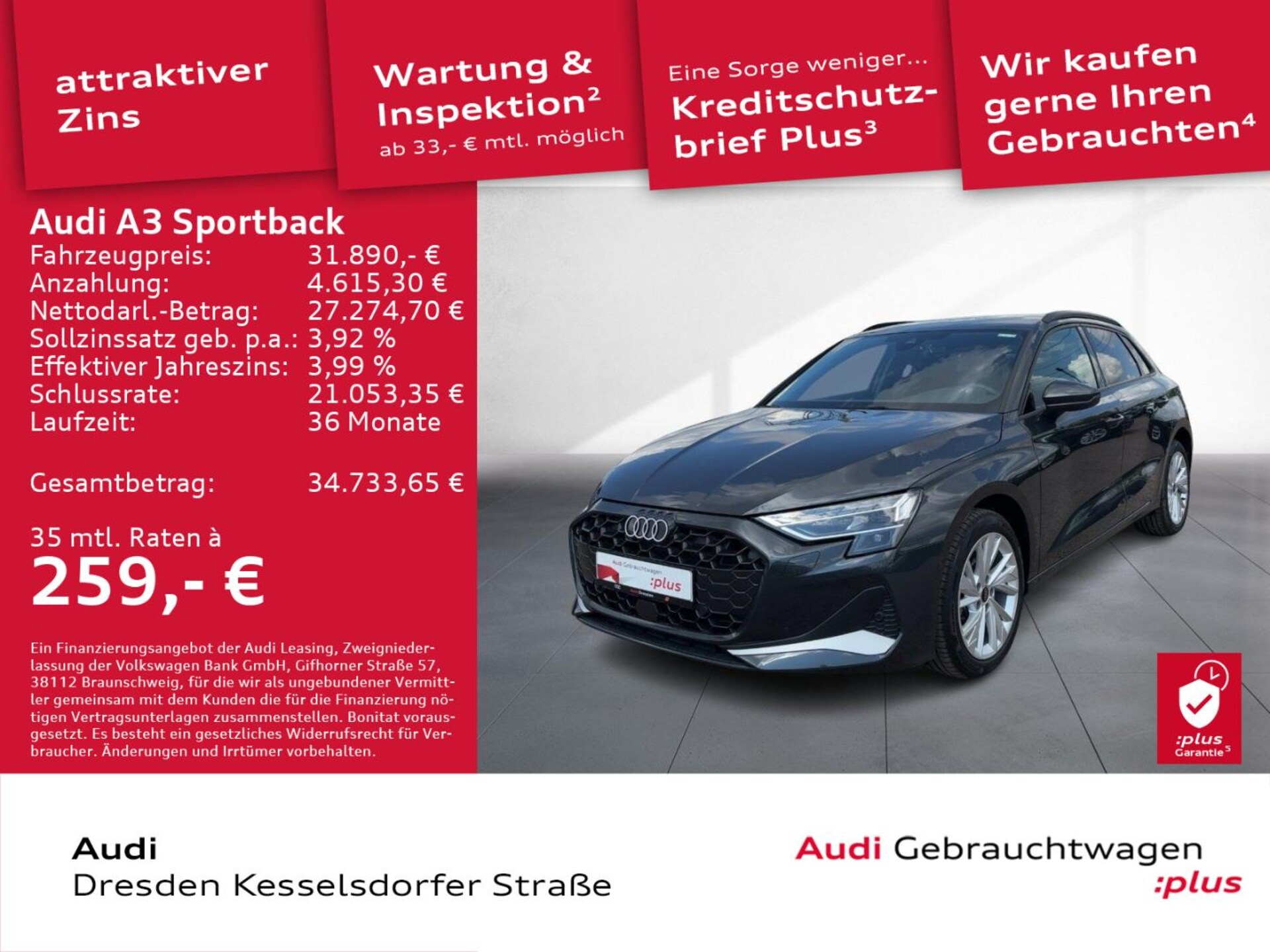 Audi A3 Sportback Advanced