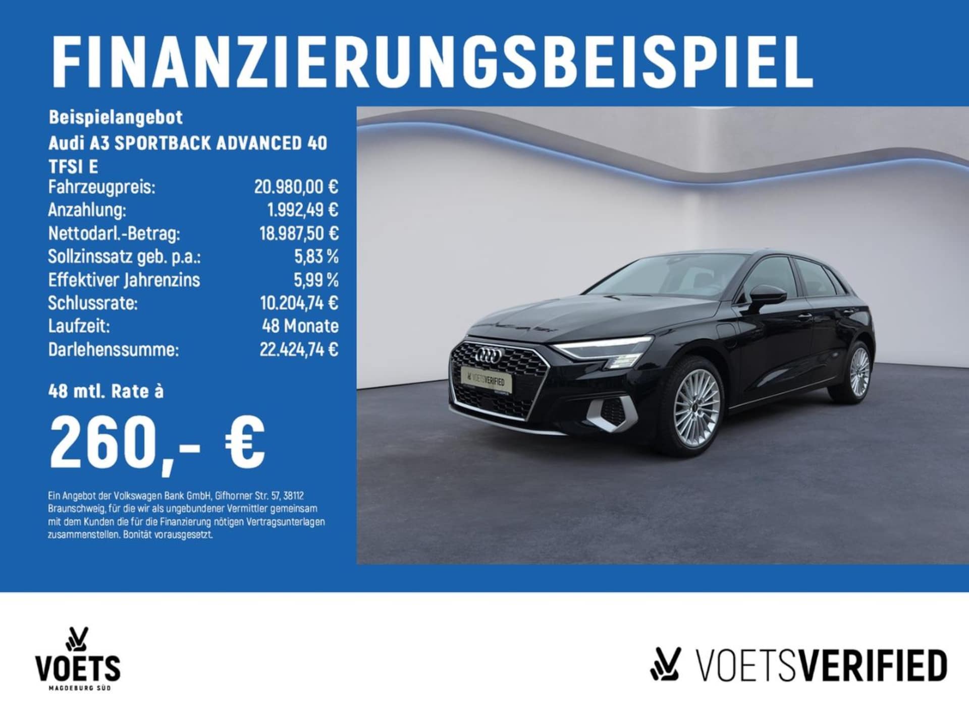 Audi A3 Sportback TFSI e Advanced