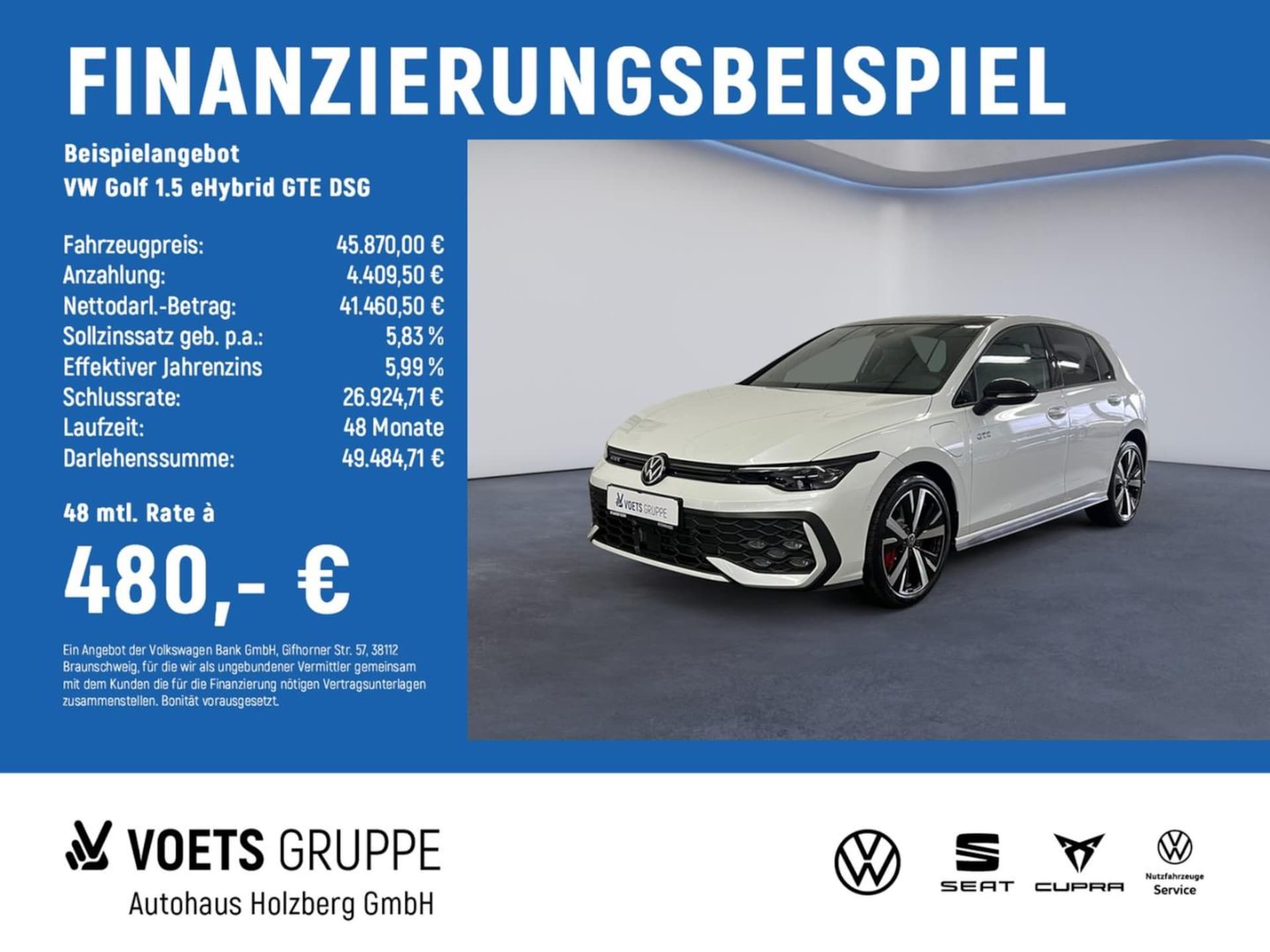 Volkswagen Golf — Volkswagen Golf Golf 1.5 eHybrid GTE DSG PANO+IQLight+AHK
