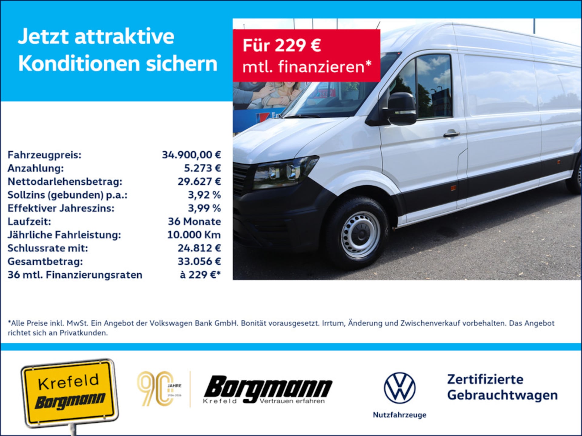 Volkswagen Crafter Kasten langer Radstand