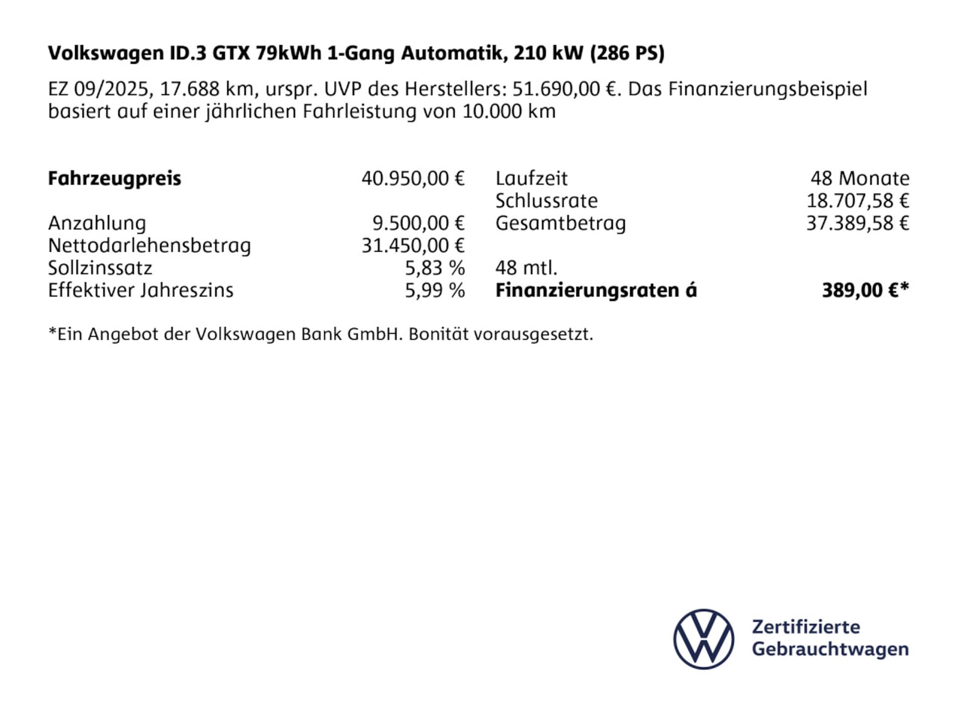 Volkswagen ID.3 GTX