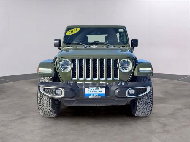 Used 2021 Jeep Wrangler Unlimited Sahara 4XE with VIN 1C4JJXP6XMW742588 for sale in Stratham, NH